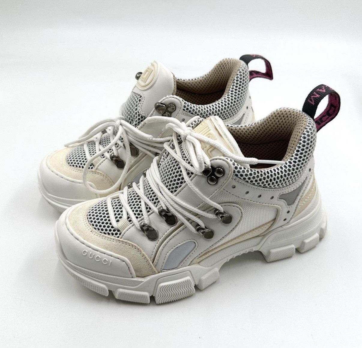 Gucci Gucci/White Hiking Dad Sneakers K12 Size US 5.5 / IT 35.5 - 1 Thumbnail