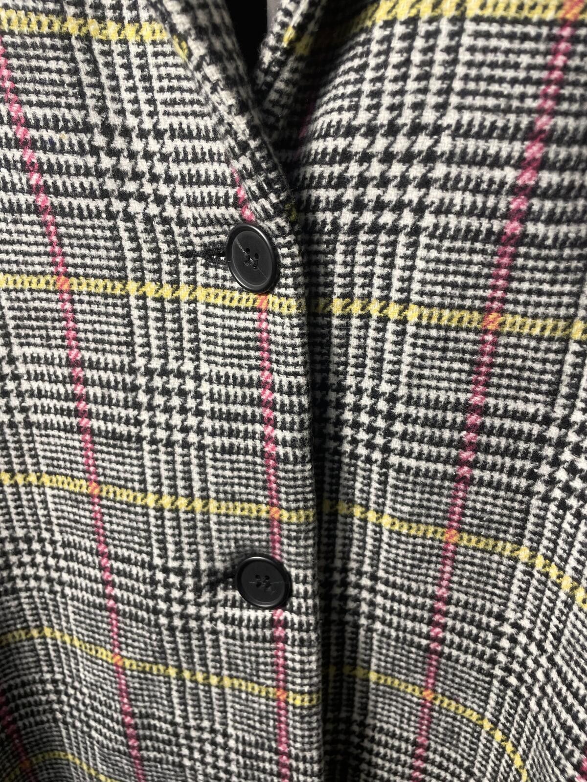 Other Top Shop Plaid Pattern Long Coat Button Women's 6 Wool Plaid Size M / US 6-8 / IT 42-44 - 4 Thumbnail