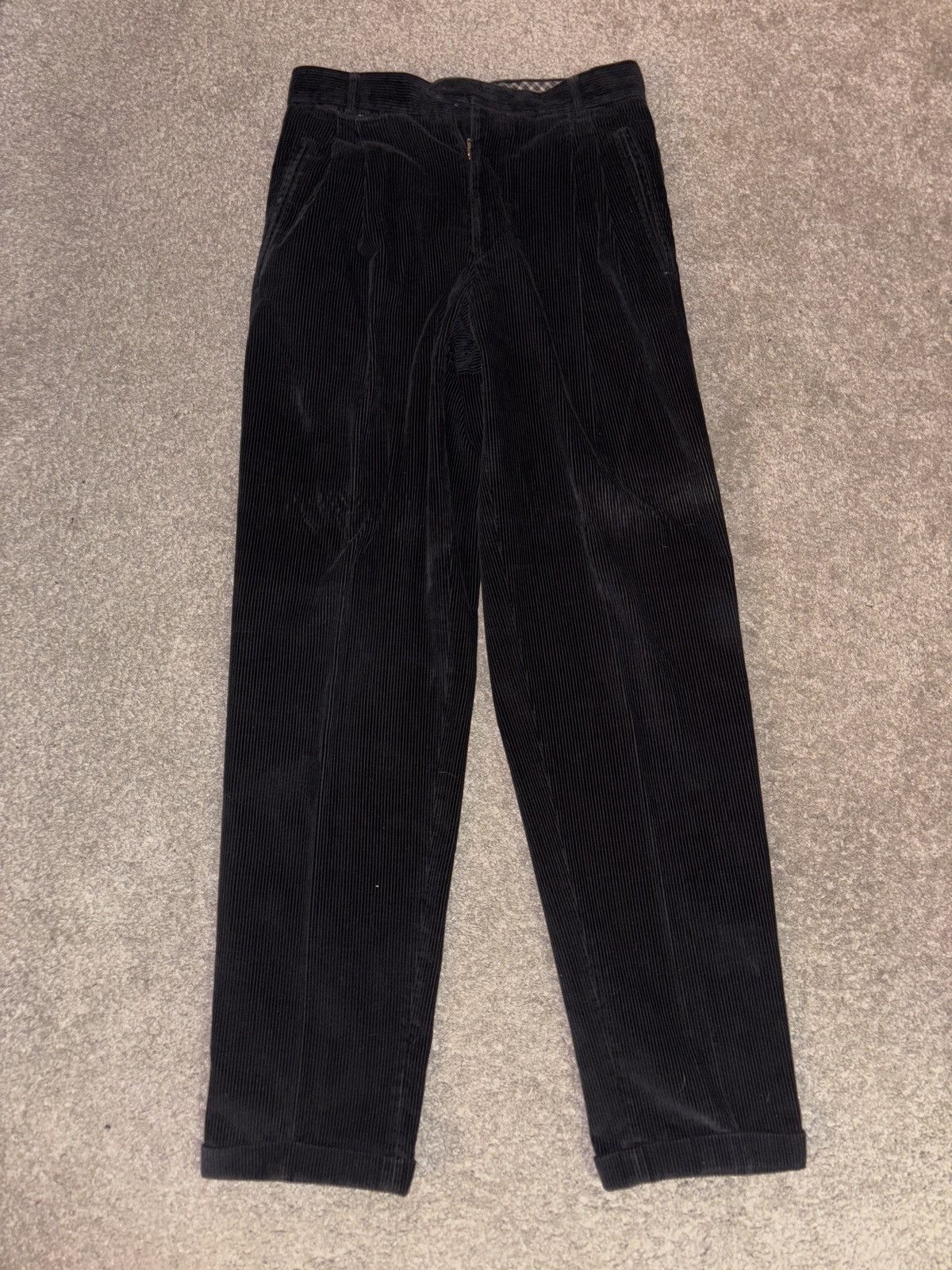Vintage DEYK Black Corduroy Pants Size US 30 / EU 46 - 1 Thumbnail