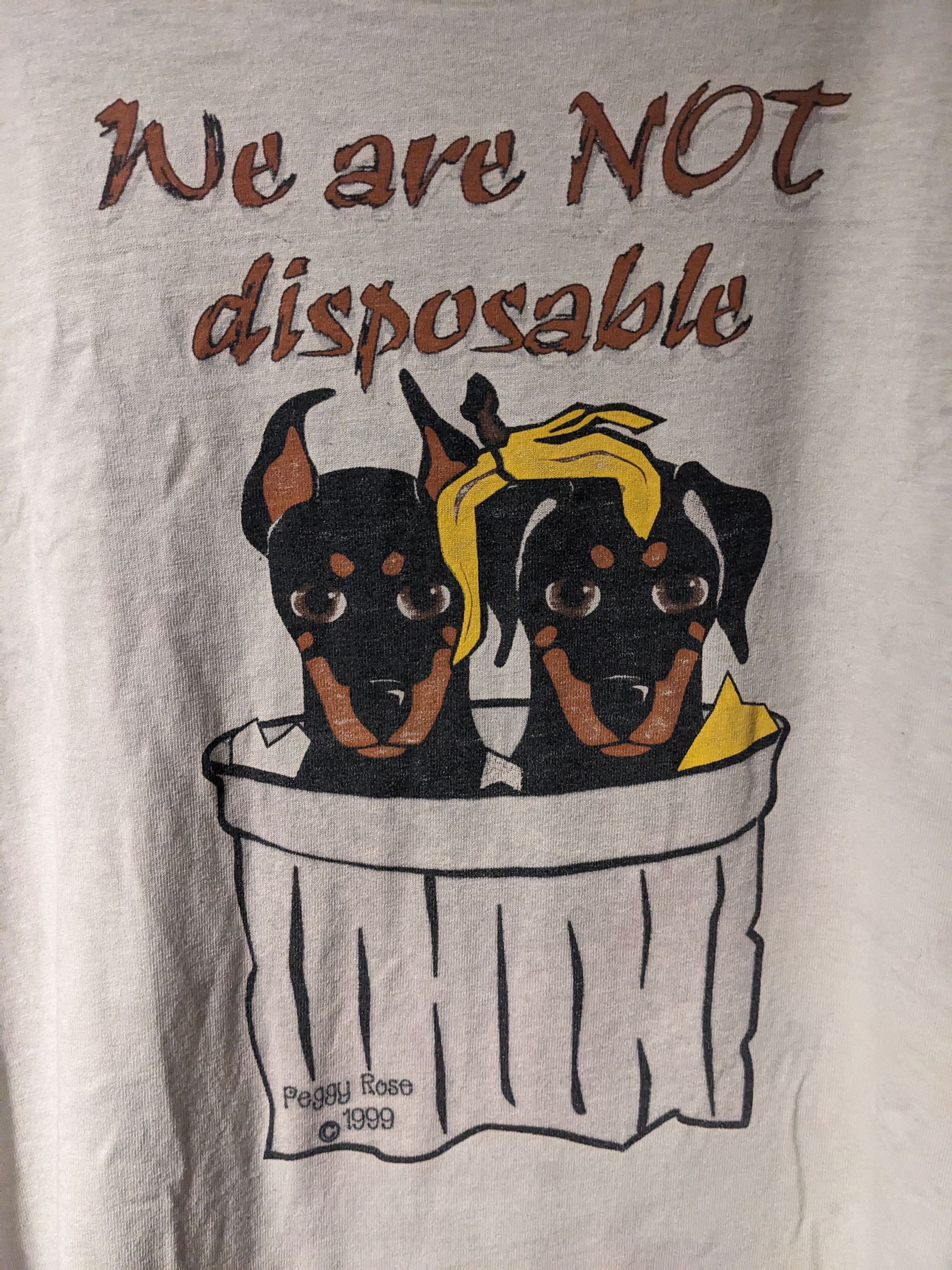 Vintage Vintage 1999 Dachshund We're Not Disposable Animal T-Shirt Size US XXL / EU 58 / 5 - 2 Thumbnail