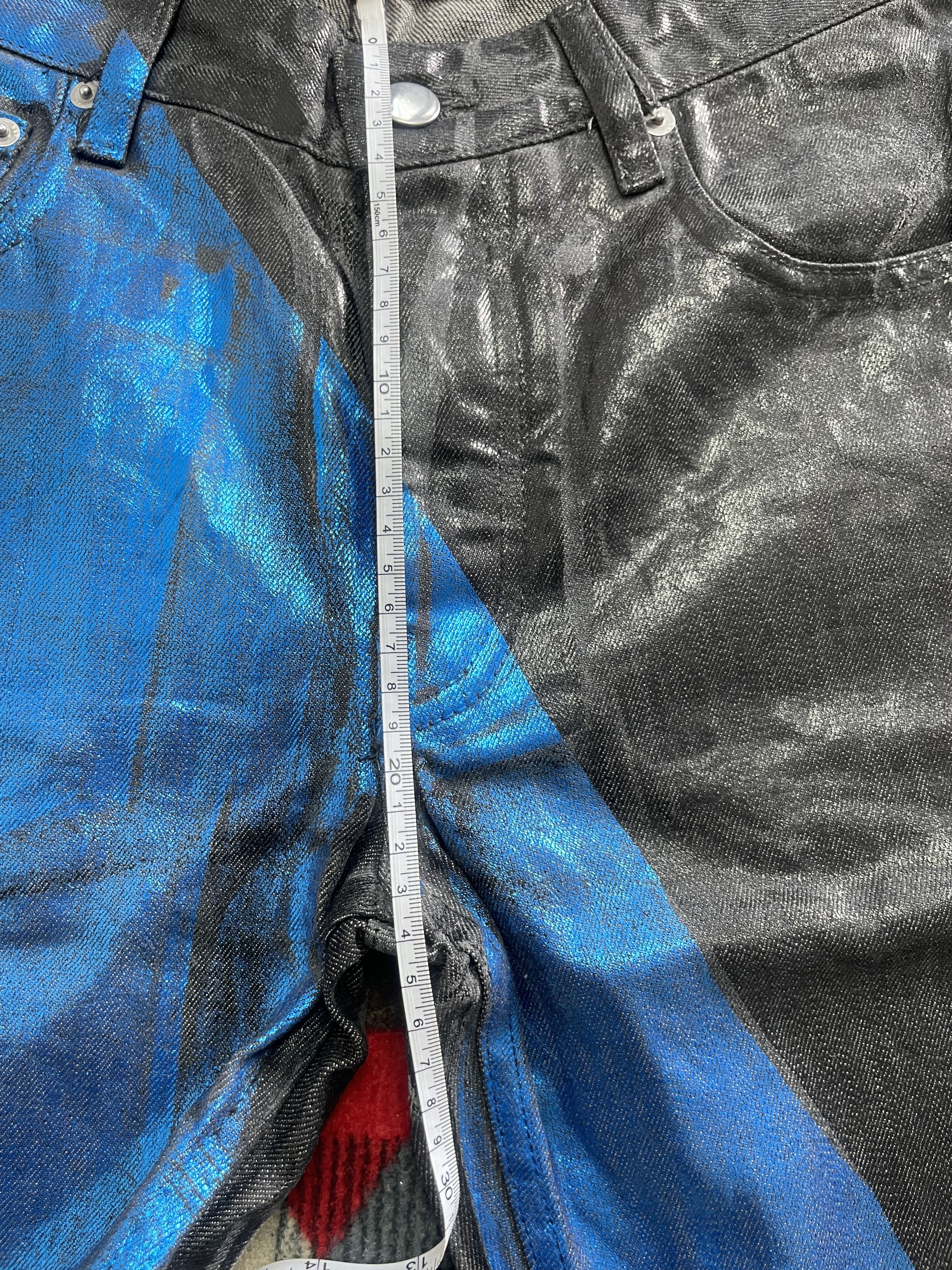 Raf Simons Raf Simons Waxed Coated Blue Painted Denim Size US 32 / EU 48 - 17 Thumbnail