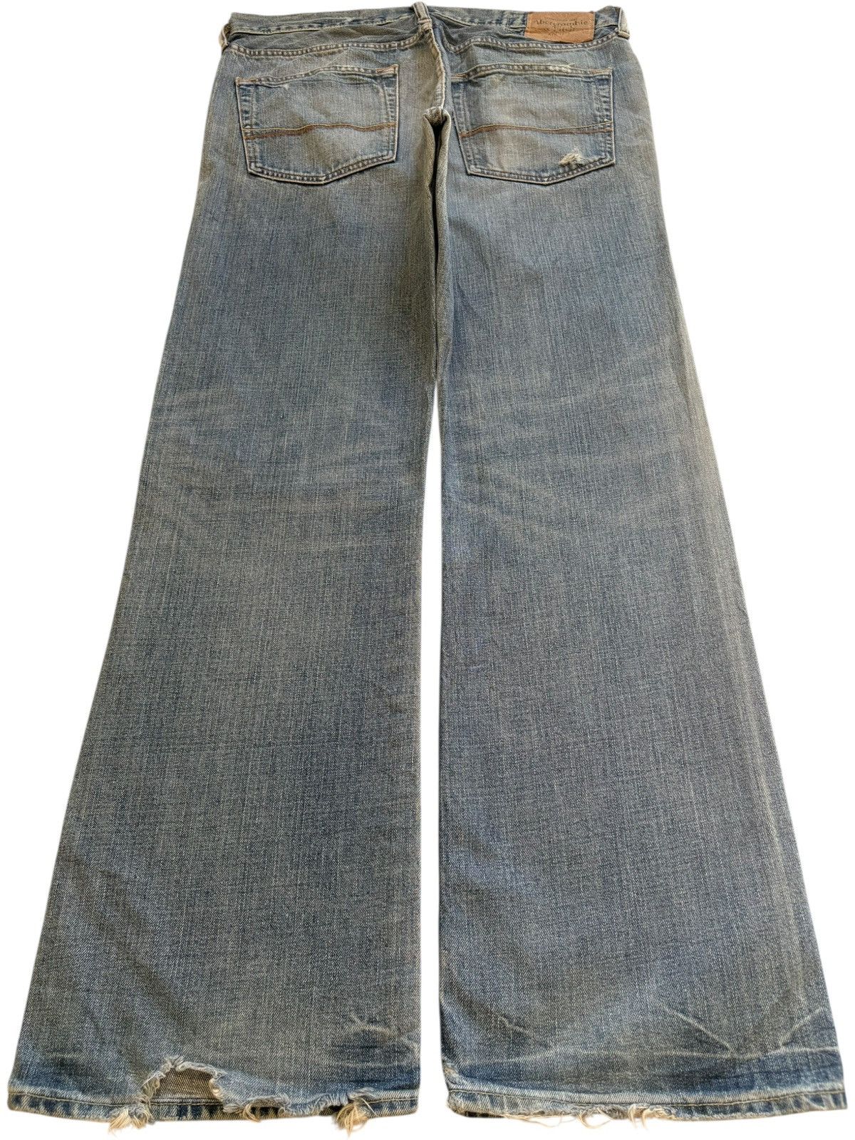 Abercrombie & Fitch Vintage Abercrombie Mud Wash Distressed Bootcut Flare Jeans Size US 34 / EU 50 - 2 Thumbnail