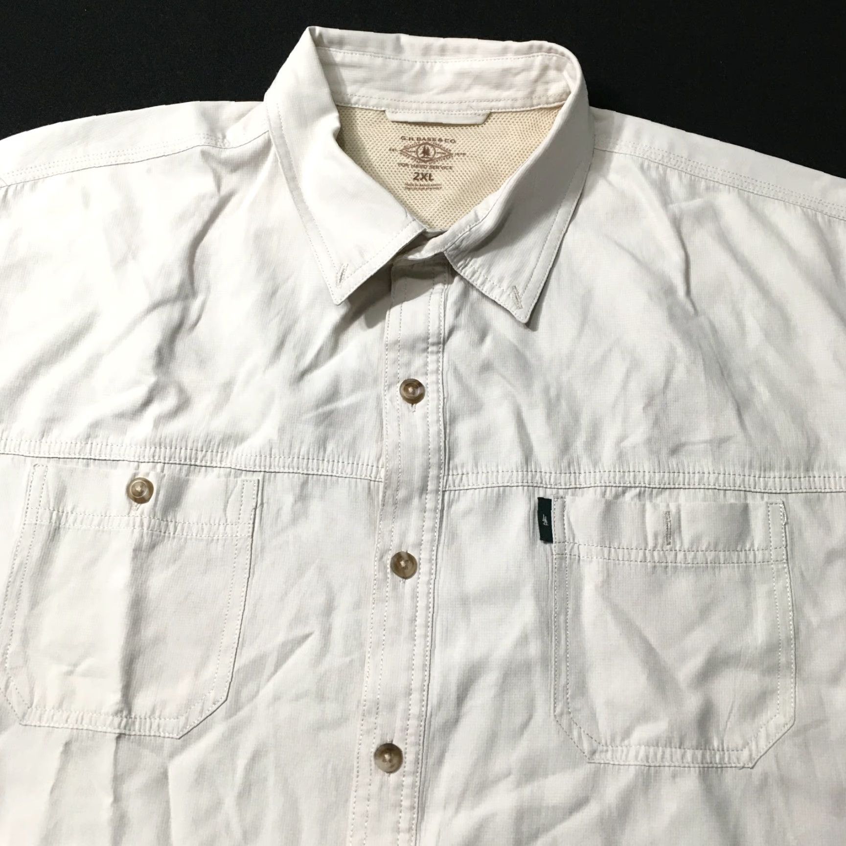 Vintage G.H. Bass & Co. Button-Up Shirt Men's 2XL Short Sleeve Beige Pockets Outdoor Casual Shirt Size US XXL / EU 58 / 5 - 3 Thumbnail