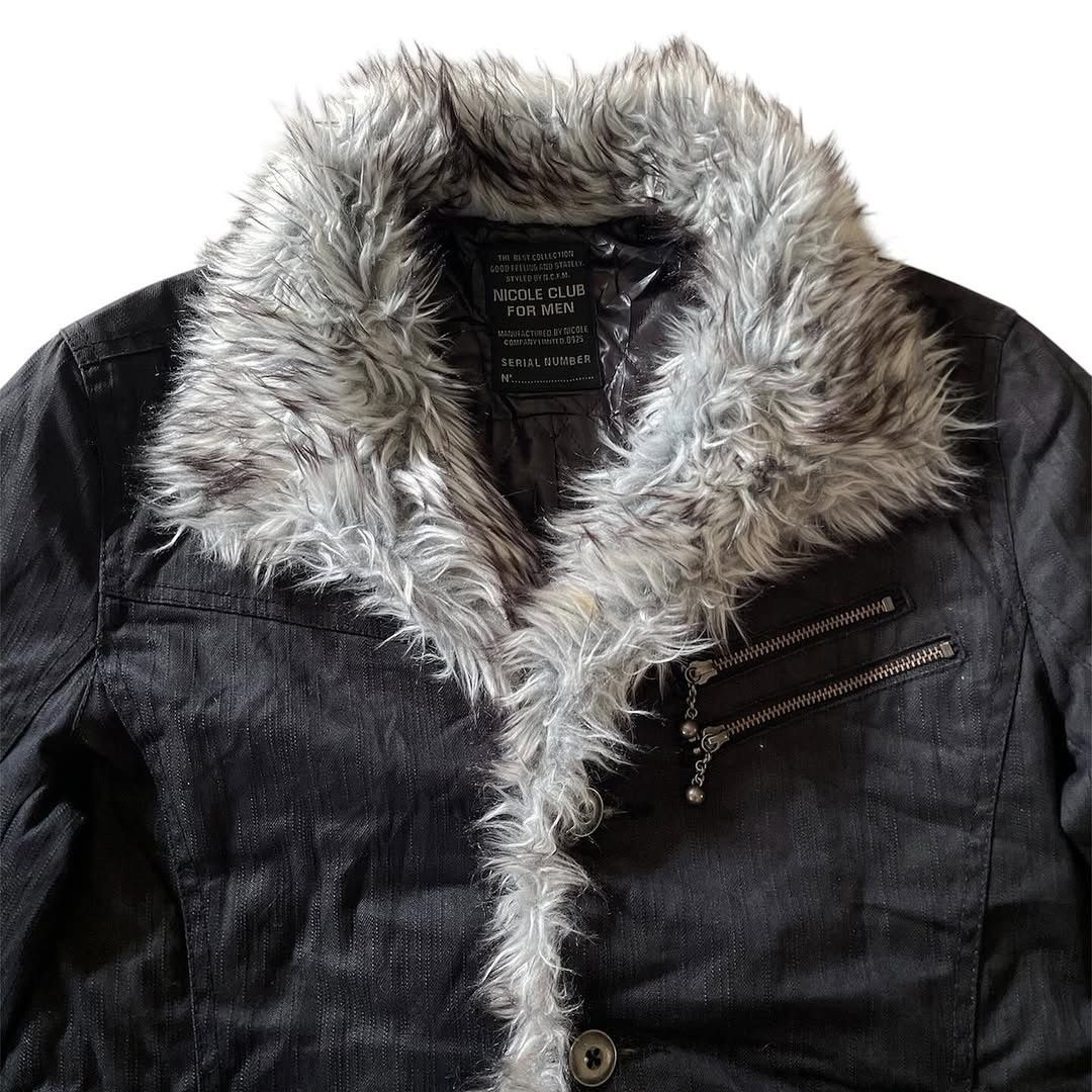 Nicole Club Nicole Club Arctic Fur Trimmed Button Up Jacket Size US M / EU 48-50 / 2 - 4 Thumbnail