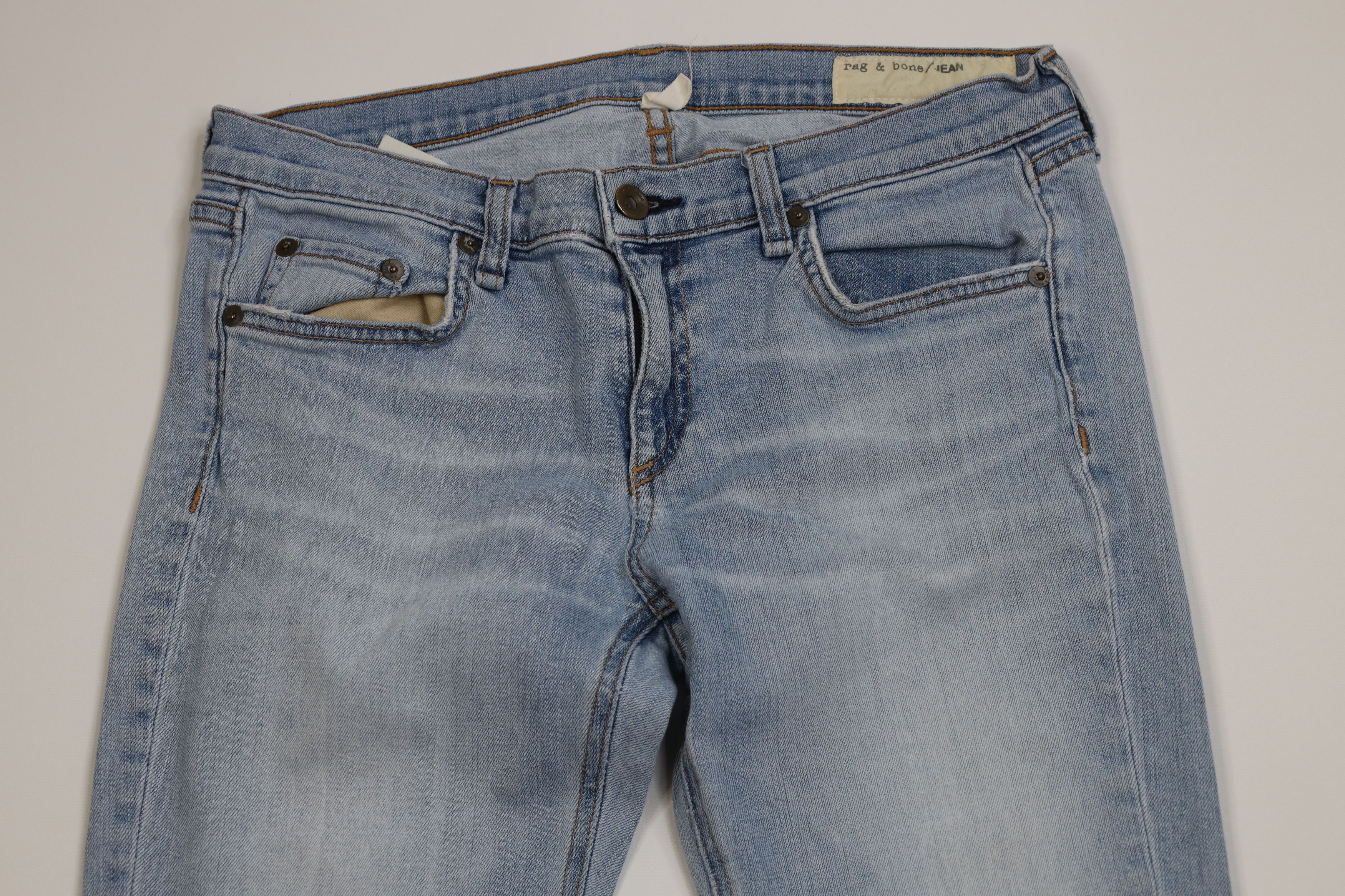 Rag & Bone rag & bone Low Rise Cropped Boyfriend Fit The Dre Jeans Blue Size 27" / US 4 / IT 40 - 2 Thumbnail