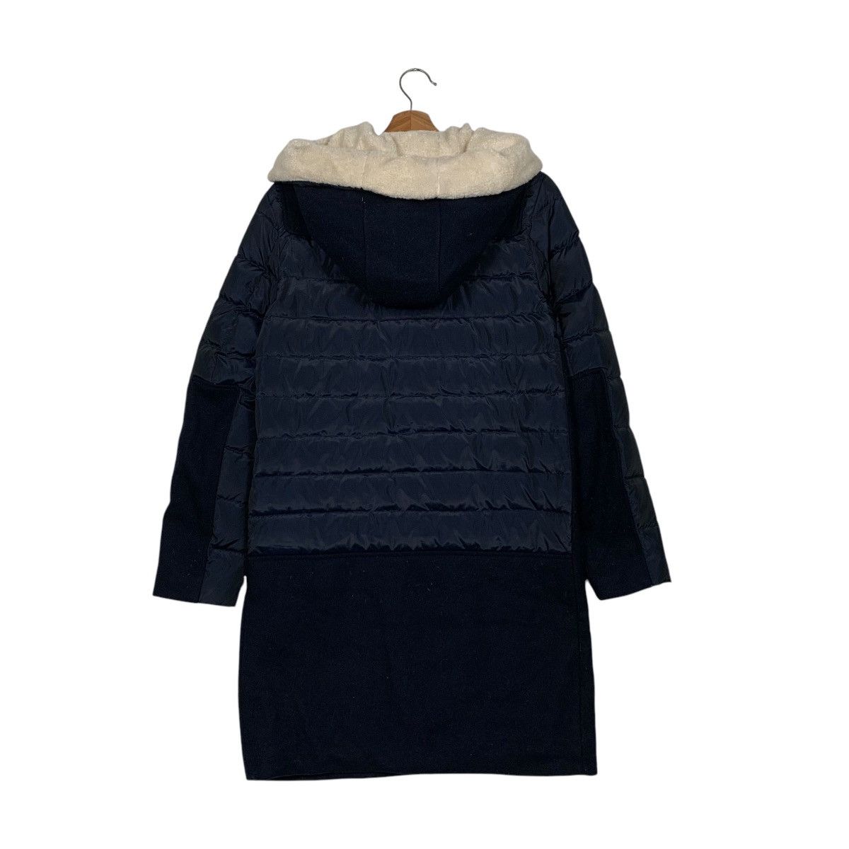 Tommy Hilfiger TOMMY HILFIGER Puffer Wool Hooded Hybrid Long Coat 2456-C110 Size US XS / EU 42 / 0 - 7 Thumbnail