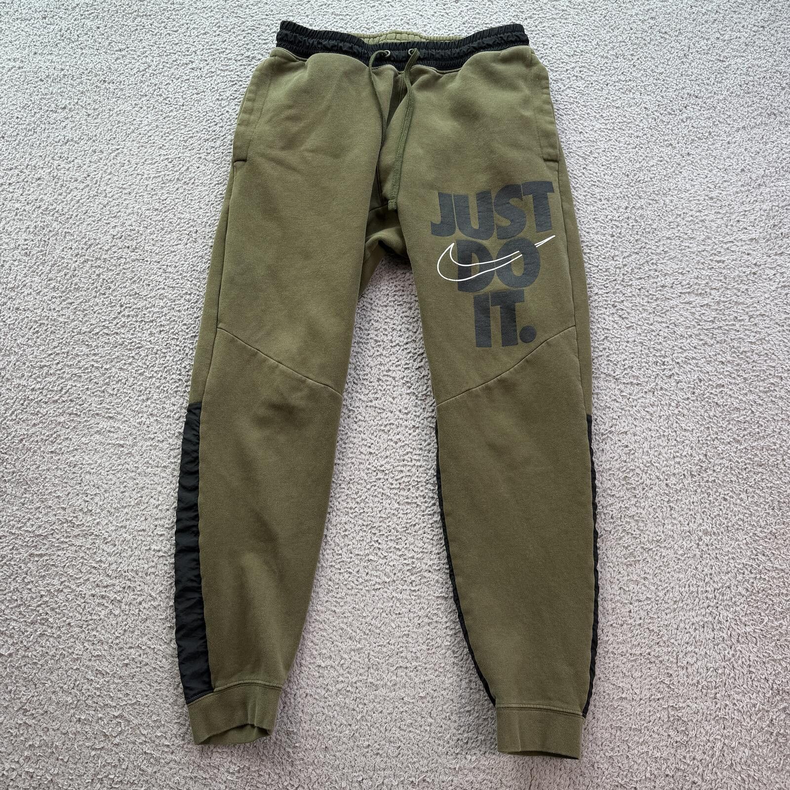 Nike Nike Just Do It Olive Green Fleece Jogger Sweatpants Mens S Size US 30 / EU 46 - 1 Thumbnail