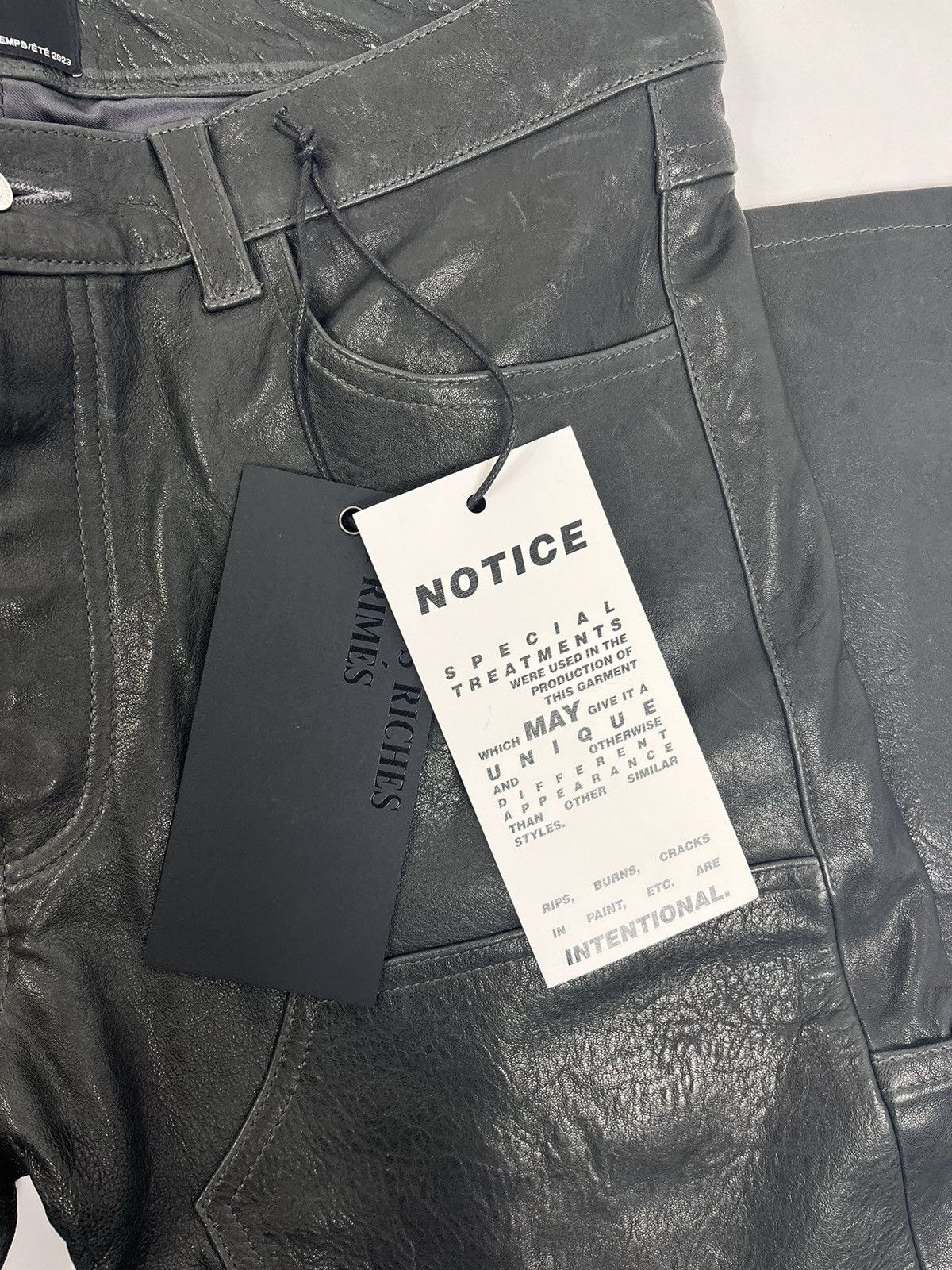 Enfants Riches Deprimes SOFT LEATHER SLIM FIT PANELLED TROUSERS Size US 34 / EU 50 - 11 Thumbnail