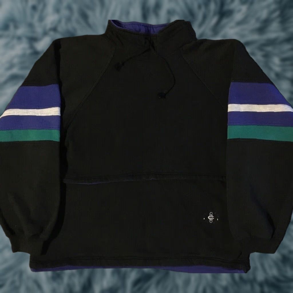 Quiksilver Vtg 90s Faded Striped Sweatshirt L Boxy Surf Skate Grunge Vaporwave Gotcha OP 80 Hoodie Men L Black Size US L / EU 52-54 / 3 - 1 Thumbnail