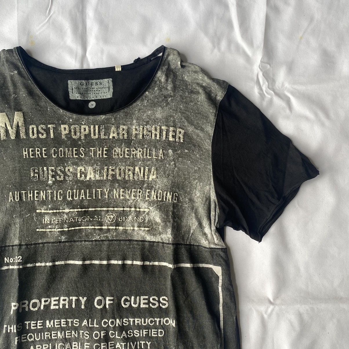 Guess × Japanese Brand GUE$$ California Poem Raw Stitches Tees Size US M / EU 48-50 / 2 - 3 Thumbnail