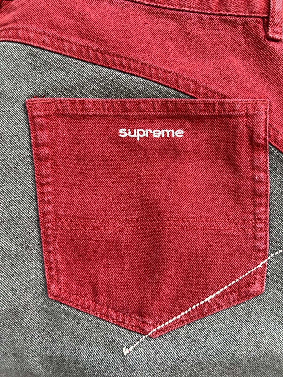 Supreme Supreme 2-Tone Paneled Denim Jeans “Red” 36 Size US 36 / EU 52 - 7 Thumbnail