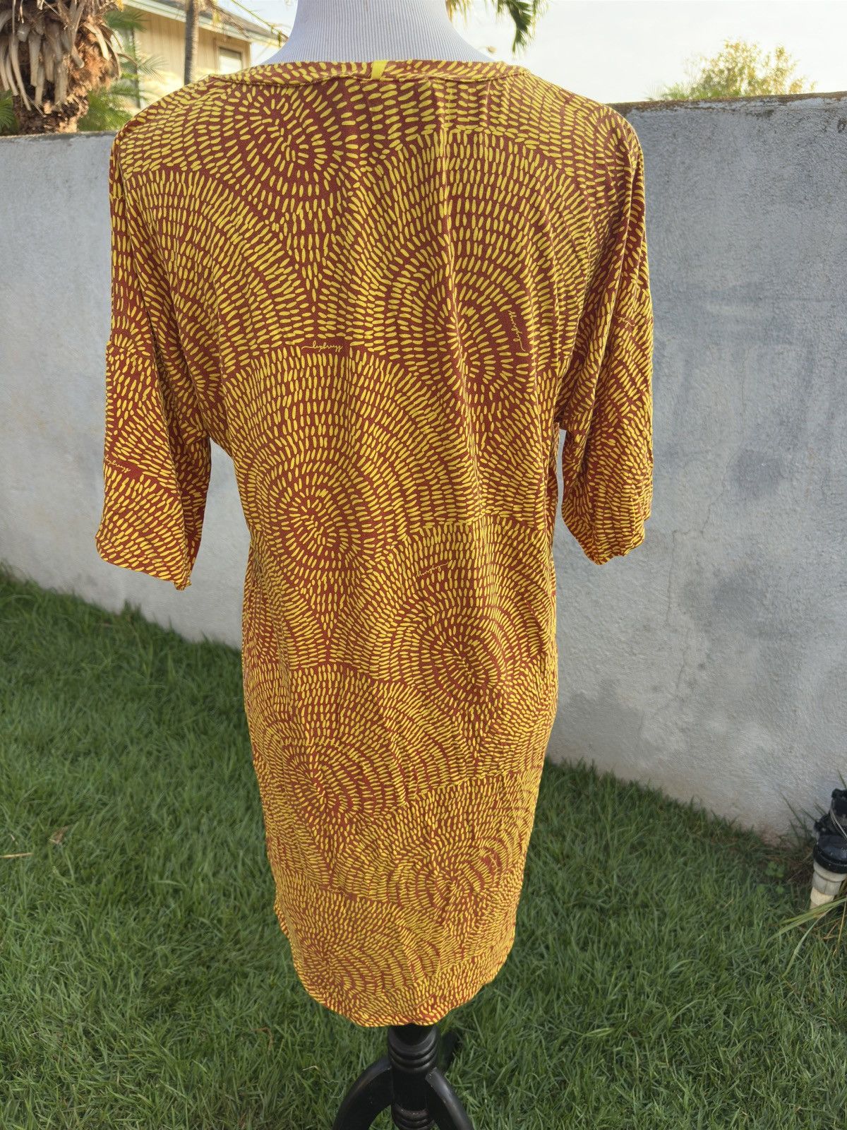 Other LexBreezy Hawaiian Dress Yellow/Red 3/4 Sleeves Women's M Size M / US 6-8 / IT 42-44 - 2 Thumbnail