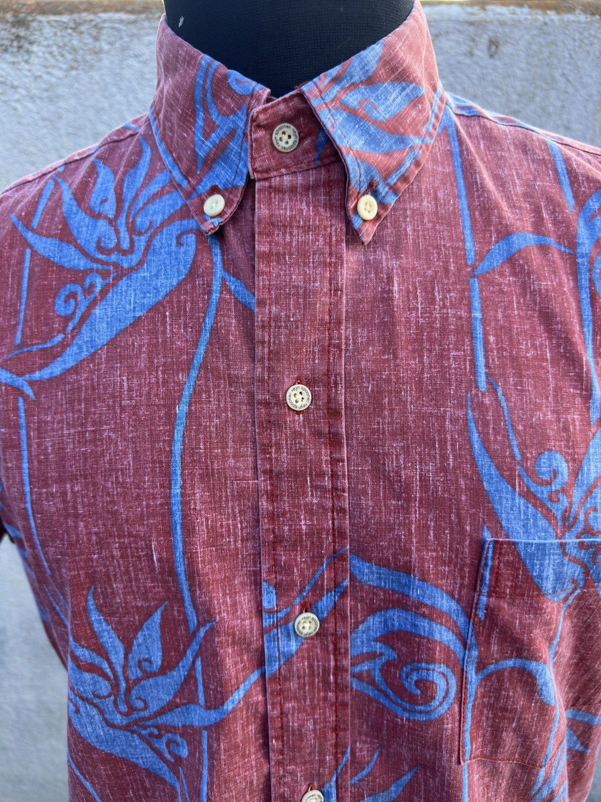Reyn Spooner PreOwned Reyn Spooner Alfred Shaheen Red /Blue Men's M Size US M / EU 48-50 / 2 - 3 Thumbnail