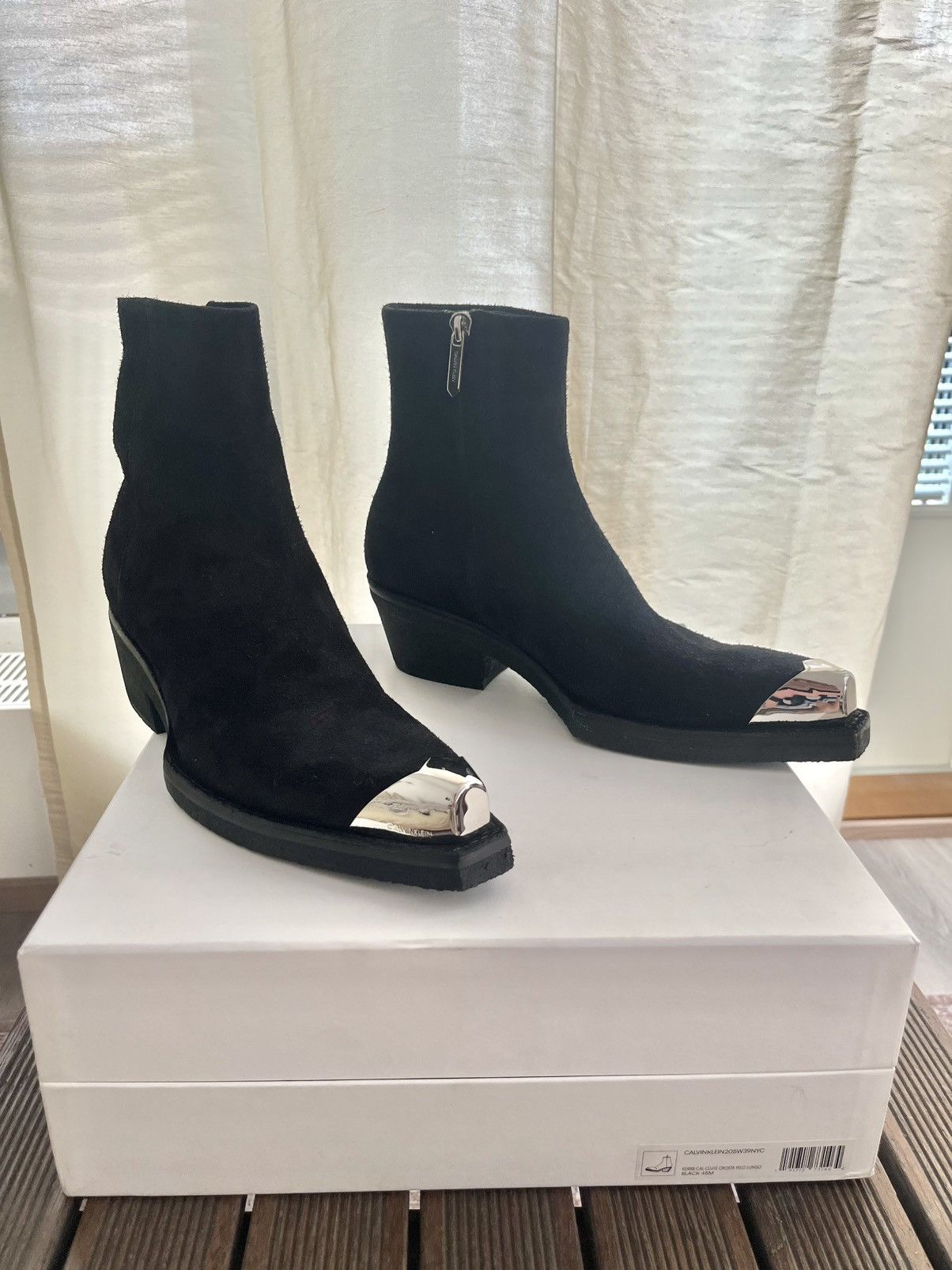 calvin klein 205w39nyc by Raf Simons western metal tip boots