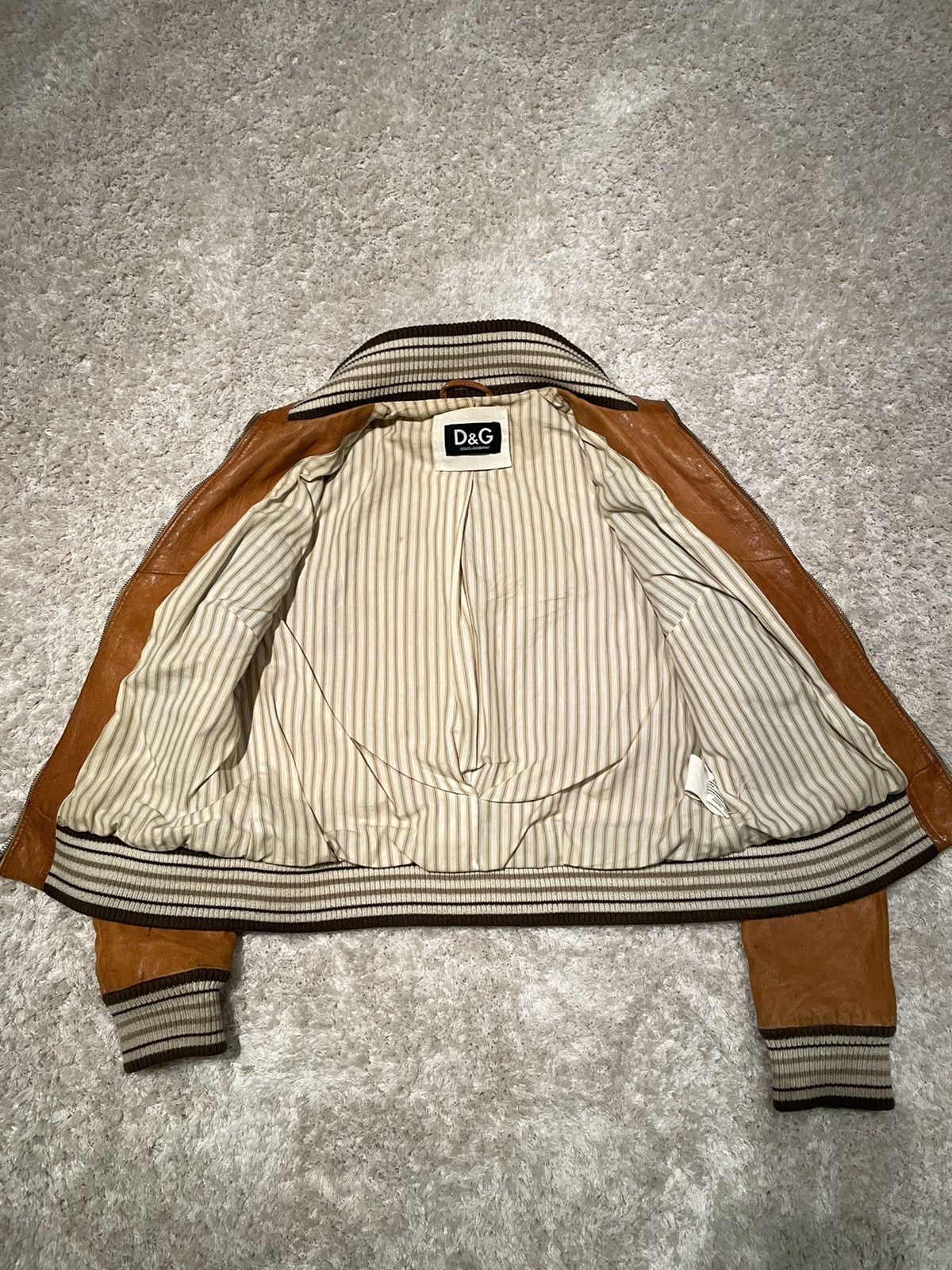 Dolce & Gabbana × Vintage 💎 Dolce & Gabbana Vintage Leather Jacket IT 44 Size M / US 6-8 / IT 42-44 - 5 Thumbnail