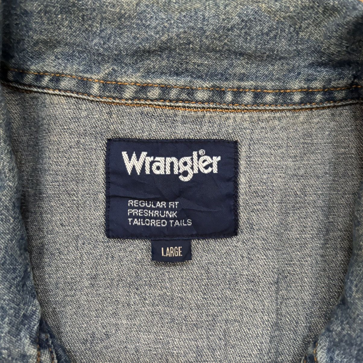 Wrangler 90s Wrangler Western Cowboy Style Laces Up Denim Shirts Size US L / EU 52-54 / 3 - 4 Thumbnail