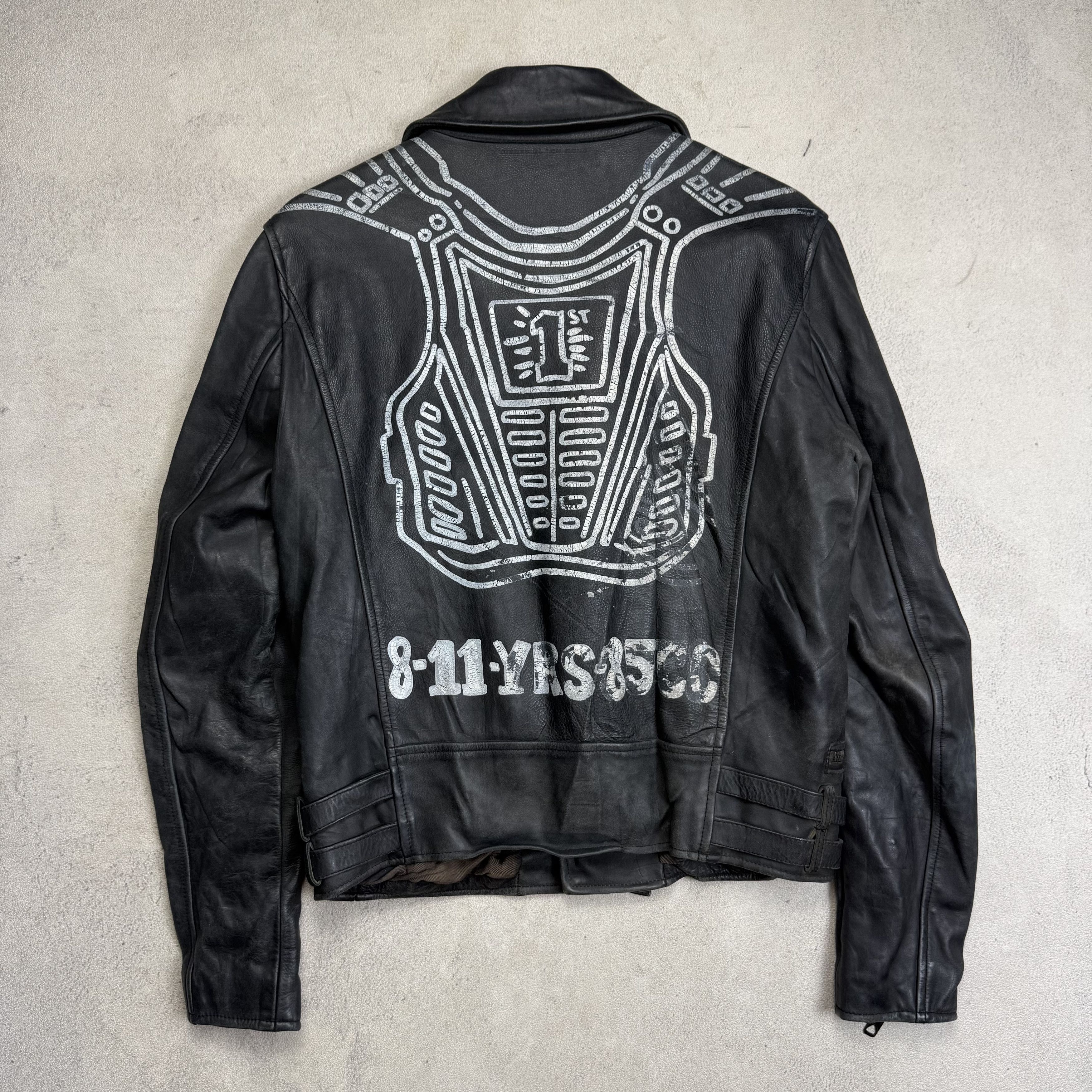 Diesel Black Gold Diesel Black Gold Kimono Biker Jacket Lam RUNWAY