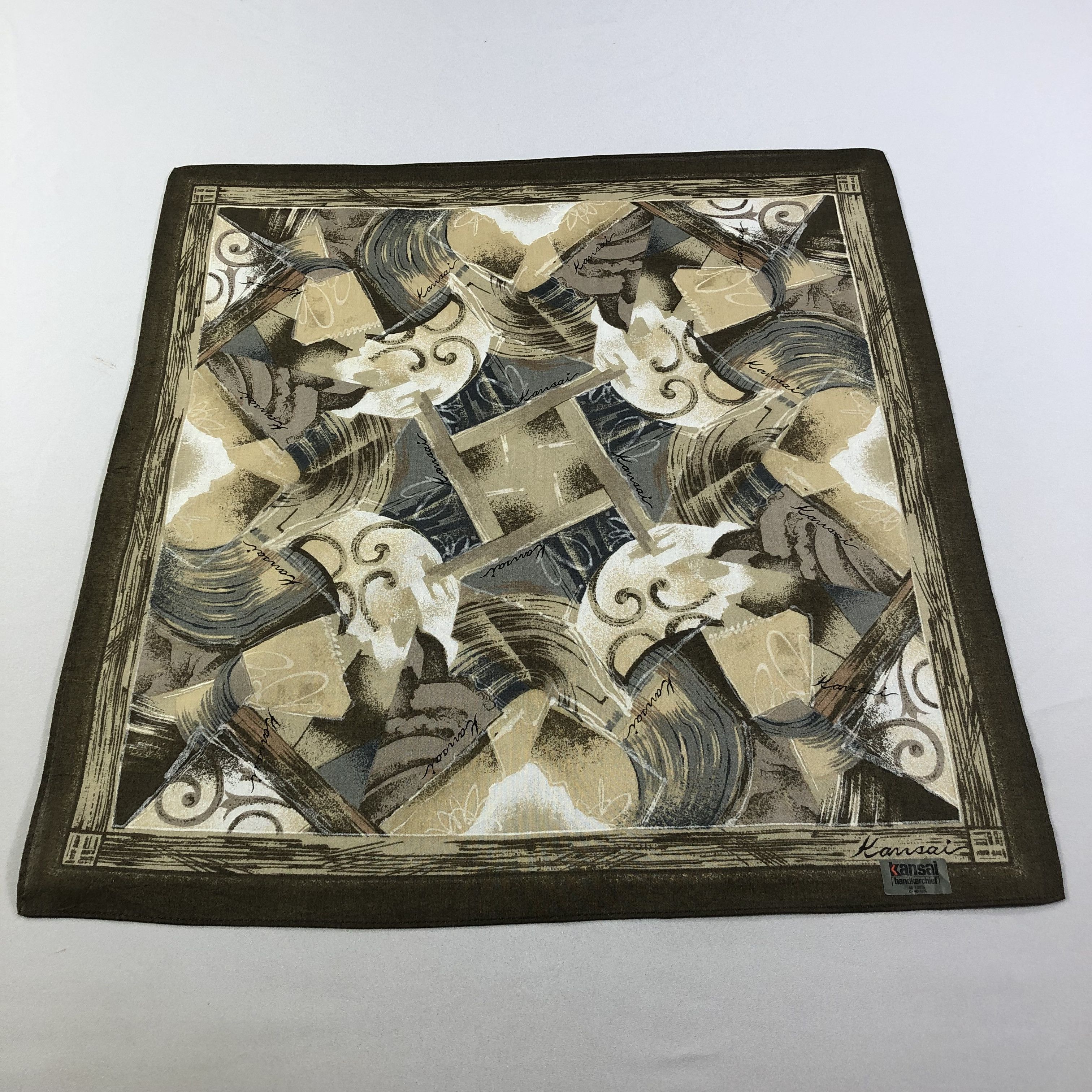 Kansai Yamamoto × Vintage Kansai Art Handkerchief Neckerchief Bandana H1528 Size ONE SIZE - 2 Thumbnail