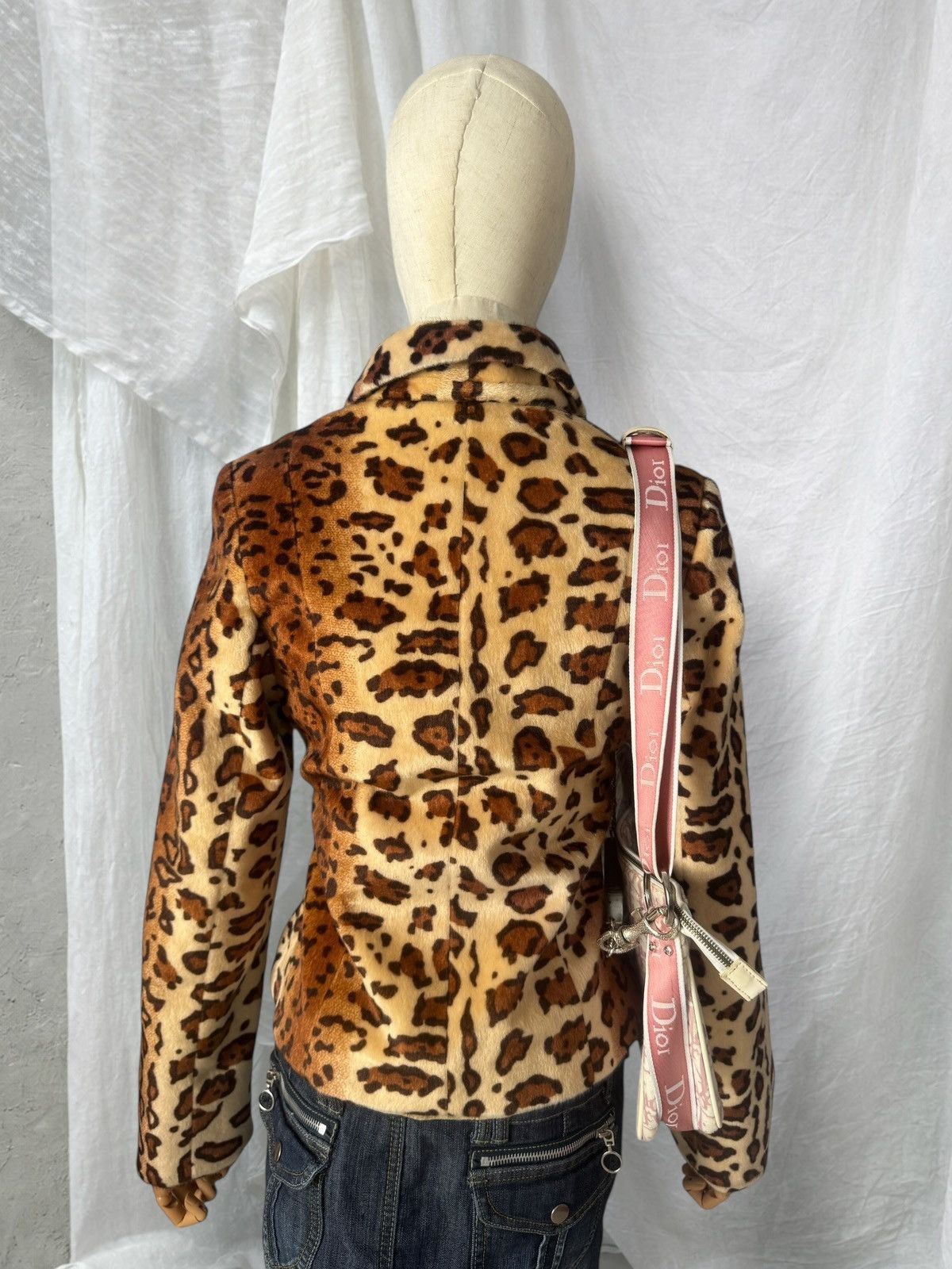 Hysteric Glamour 2000’s Aesthetic Vintage Y2K Leopard Faux Fur Jacket Size M / US 6-8 / IT 42-44 - 7 Thumbnail