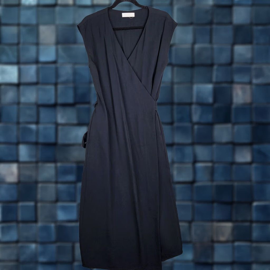 Everlane Evelane Womens black Cap sleeve Wrap dress Size 4 - Casual, Size S / US 4 / IT 40 - 1 Thumbnail