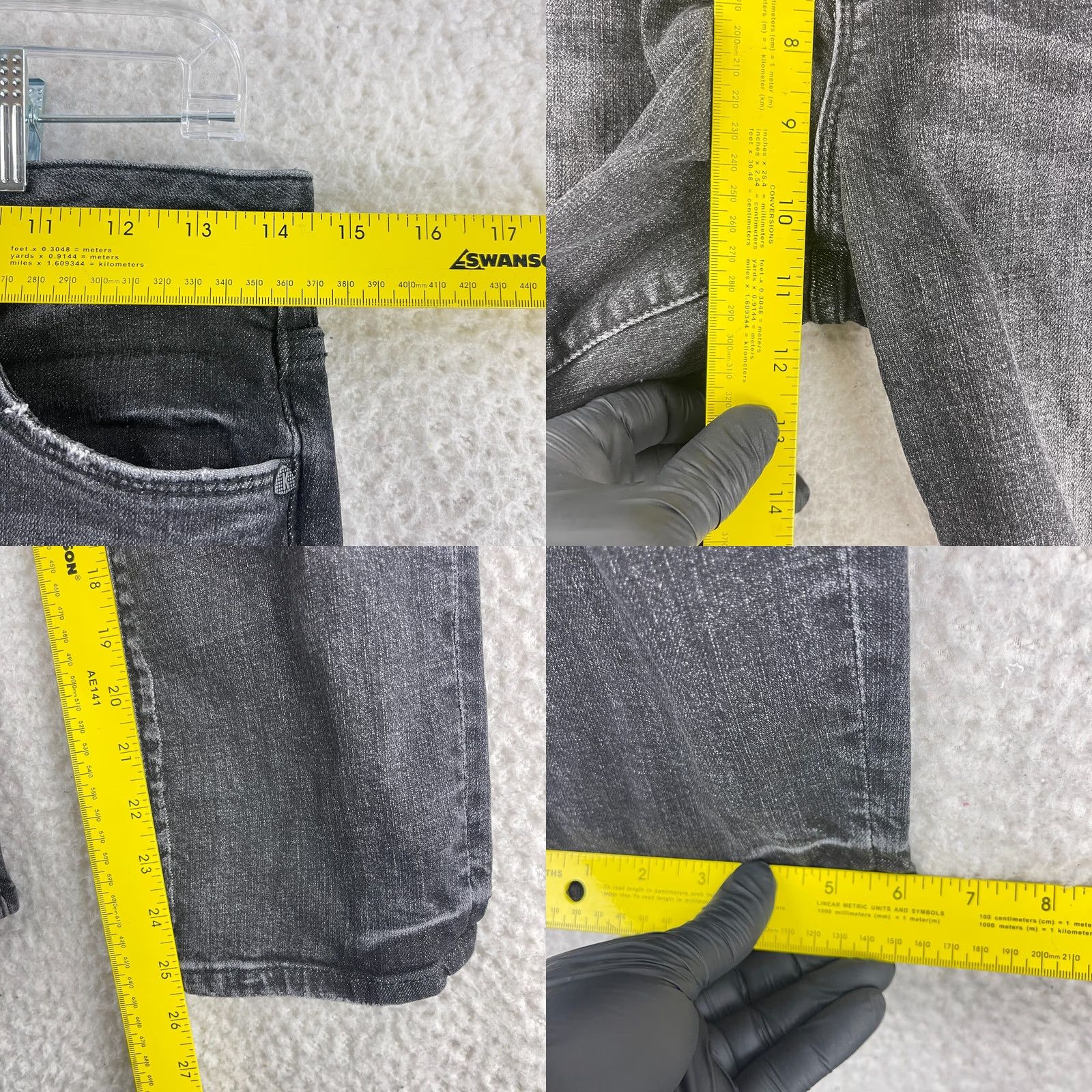 Vintage KUT from the Kloth Reese Ankle Straight Leg Jeans Womens Size 2 Black High-Rise Jeans Size 26" / US 2 / IT 38 - 8 Thumbnail