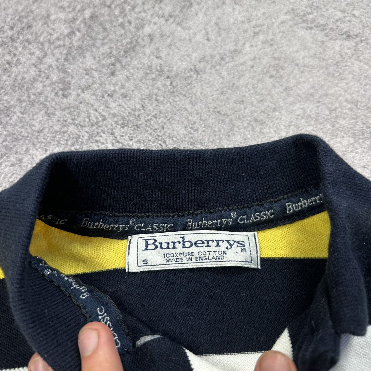 Burberry BURBERRYS Men Striped Polo Shirt Cotton Blend Logo Size US S / EU 44-46 / 1 - 5 Thumbnail