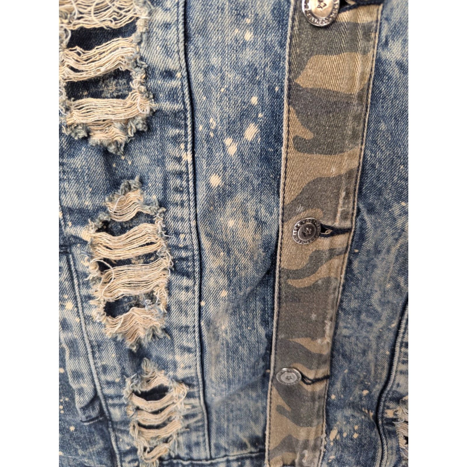 Vintage S2 Legend Vest Size L Denim Blue Distressed Biker Moto Grunge Trucker Rockabilly Men VEST Size US 33 - 4 Thumbnail