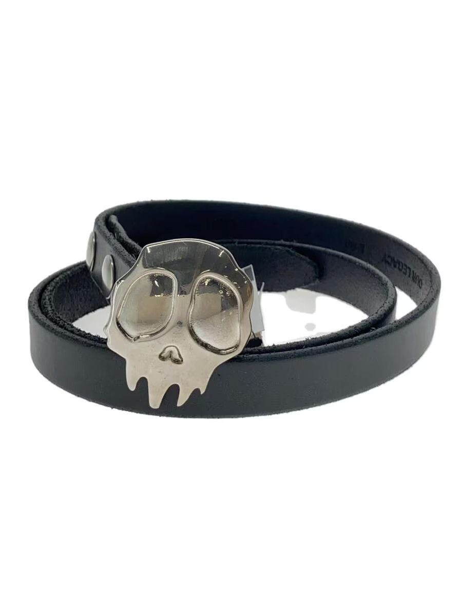 image of Our Legacy Ss22 Skull Head Buckle Leather Belt in Black, Men's