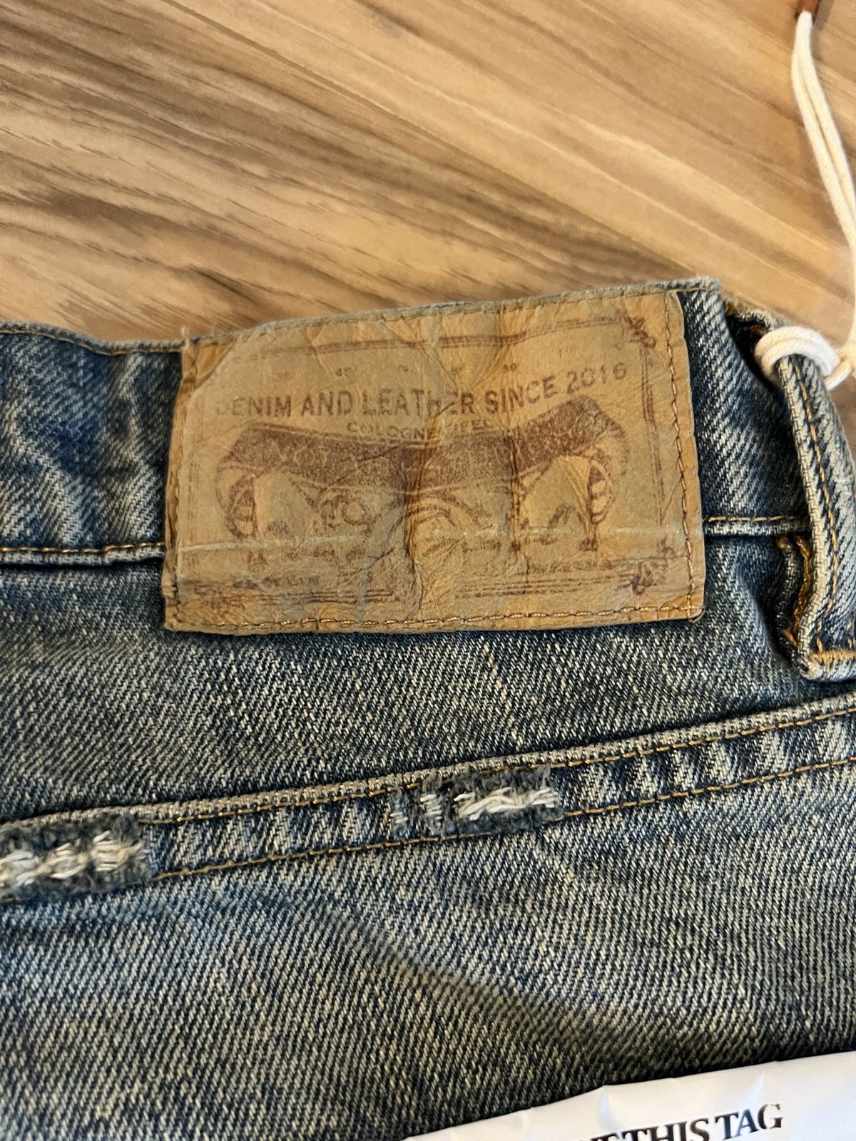 No Faith Studios No Faith Studios Italian Sewn & Worn Bootcut Denim Size US 31 - 10 Thumbnail