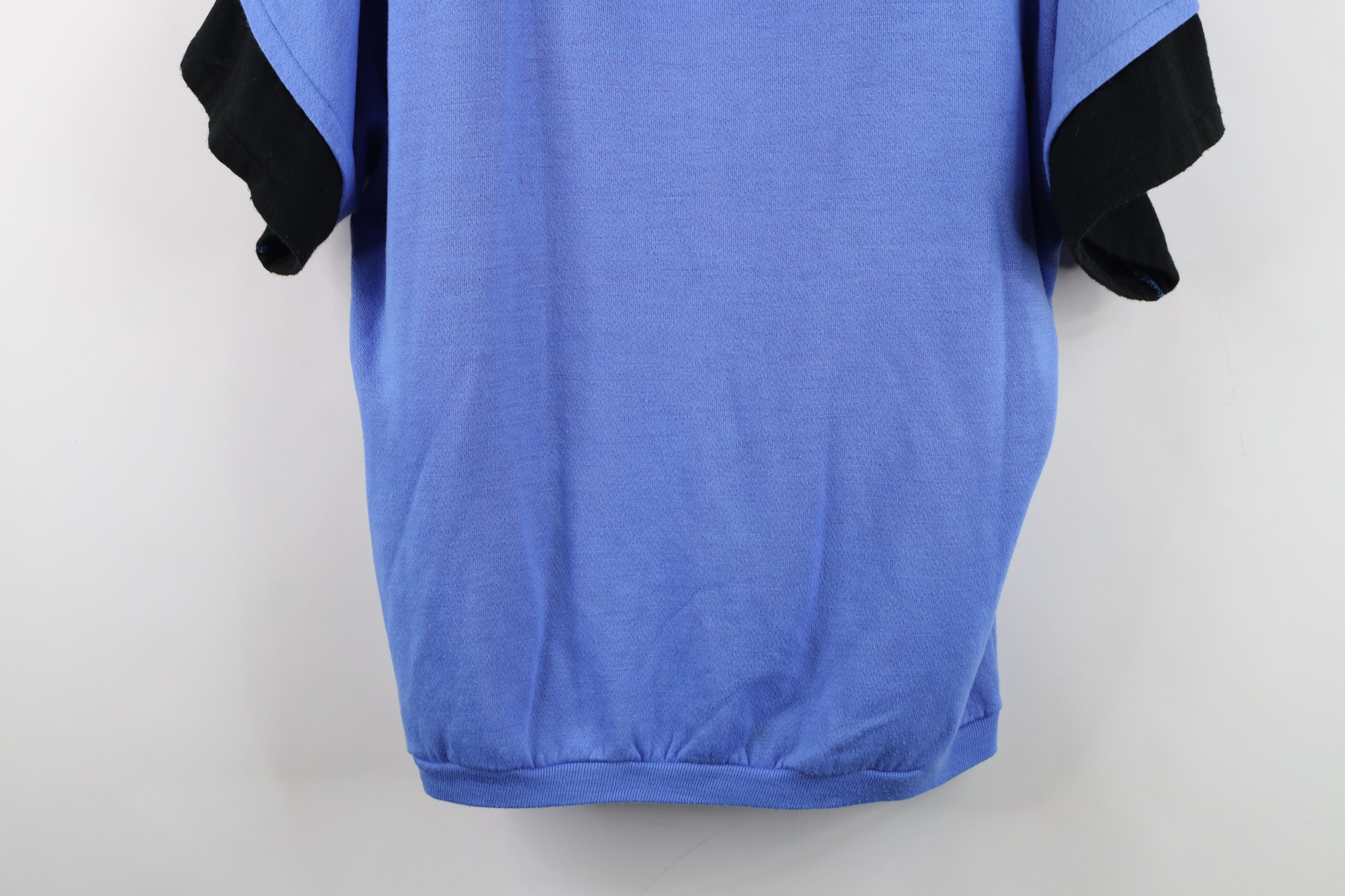 Vintage Vintage 80s Streetwear Dolman Sleeve Sweatshirt Blue USA Size XL / US 12-14 / IT 48-50 - 3 Thumbnail