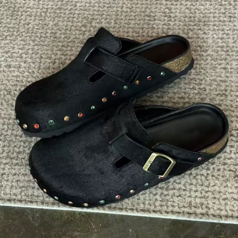 Other Streetwear Fluffy Rhinestone Summer Sandals Slippers Size US 8 / IT 38 - 1 Thumbnail