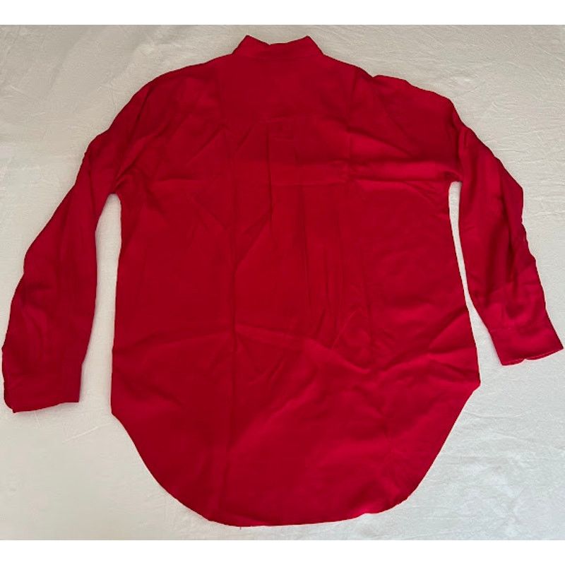 Perry Ellis × Vintage VTG Perry Ellis Shirt Red Silk Long Sleeve Button Up Sz M Size US M / EU 48-50 / 2 - 2 Thumbnail