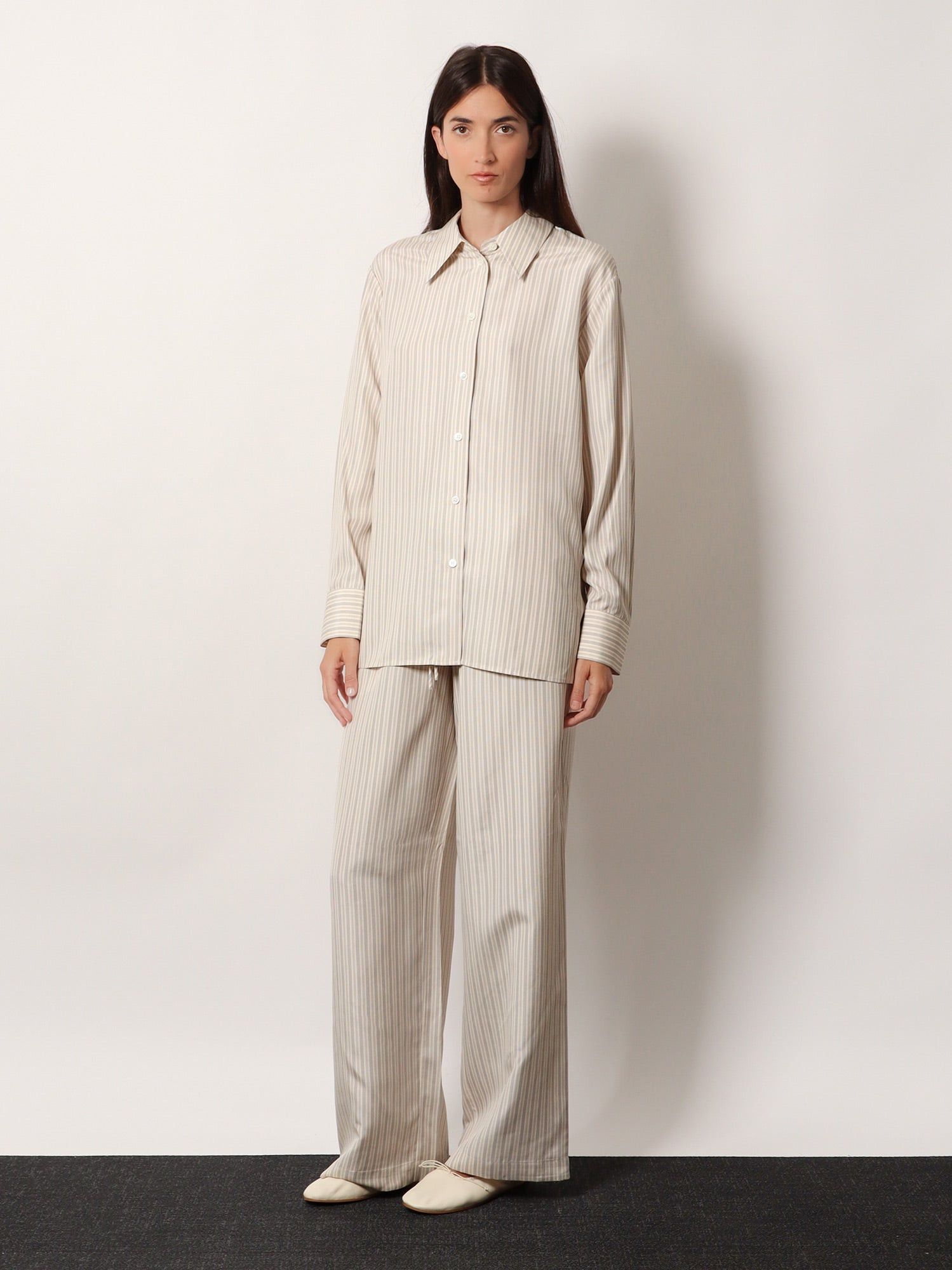 Rohe Silk Striped Trousers Size 26" / US 2 / IT 38 - 1 Thumbnail