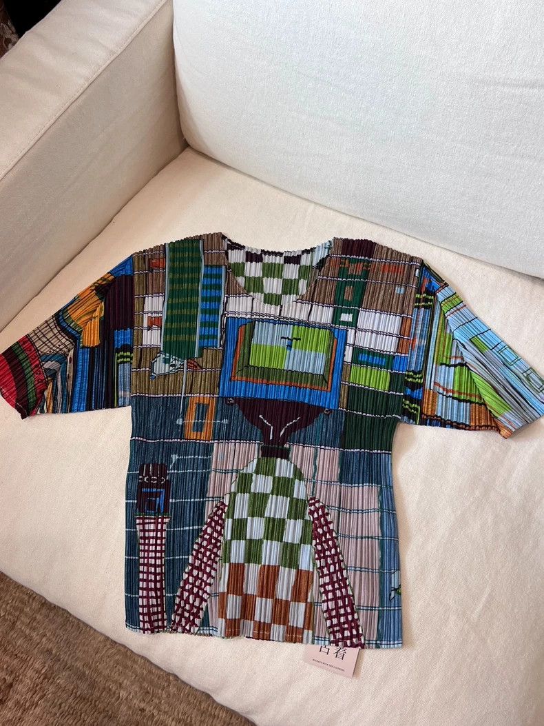 Issey Miyake Issey Miyake size:3 Brown, green and blue color-blocked to Size XS / US 0-2 / IT 36-38 - 1 Thumbnail