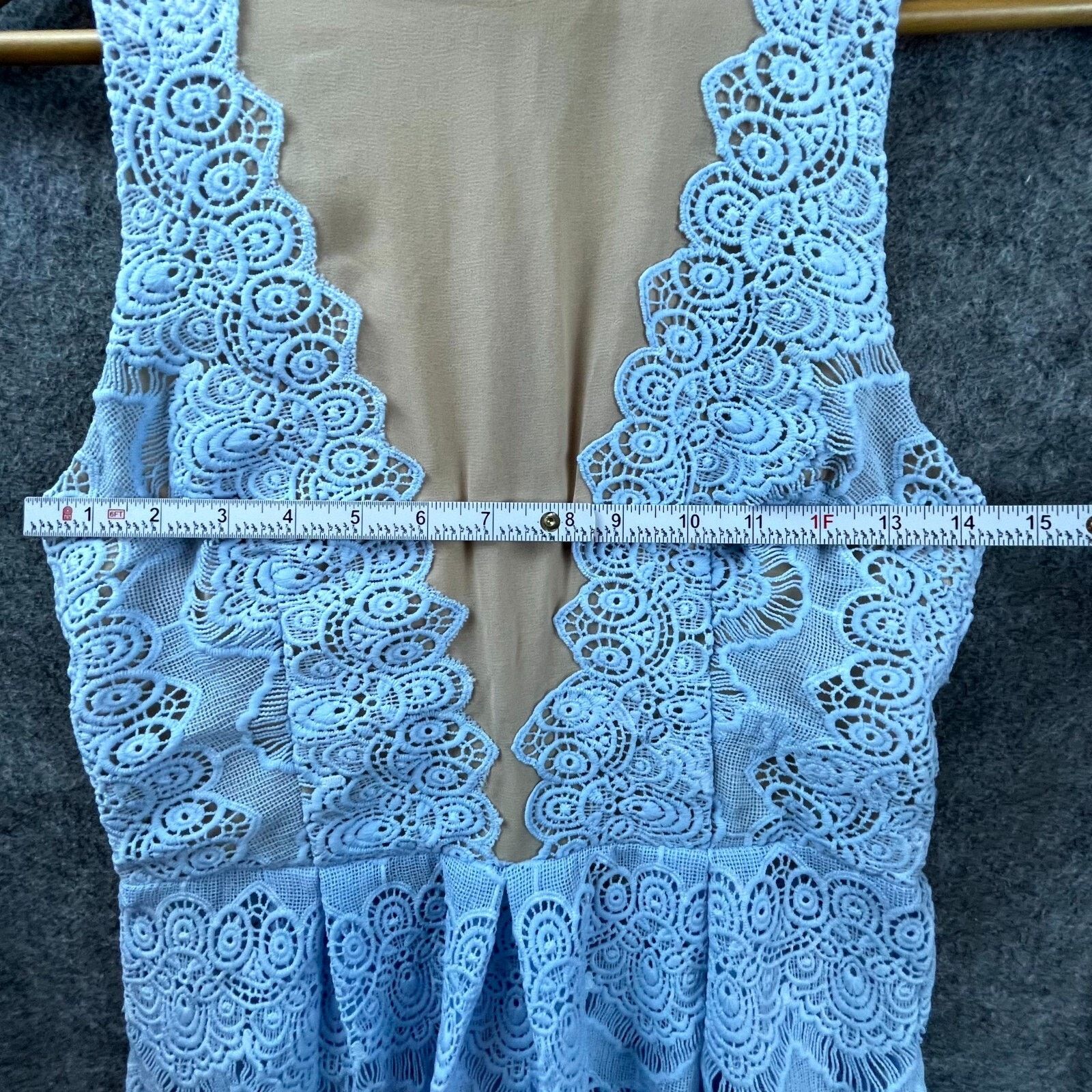 Anthropologie Greylin Peplum Top Womens Small Floral Lace Coquette Fairy Size S / US 4 / IT 40 - 4 Thumbnail
