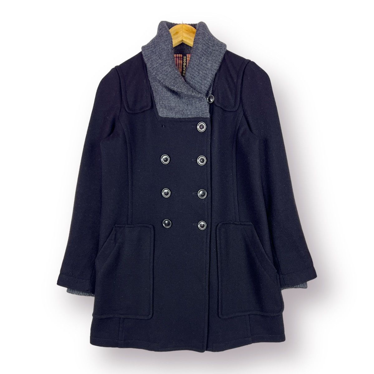 🔥 FRAPBOIS ISSEY MIYAKE WOOL DOUBLE BREASTED OVER COAT