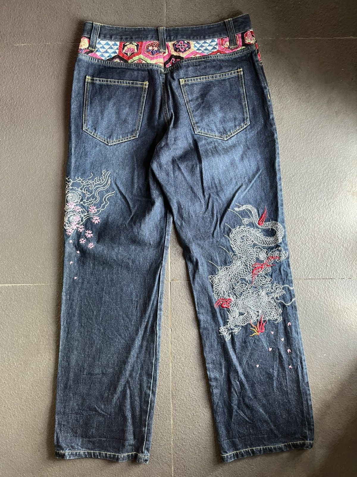 Karakuri Tamashii Vomaine Dragon Embroidery Wide Leg Denim Karakuri Tamashii Size US 32 / EU 48 - 10 Thumbnail