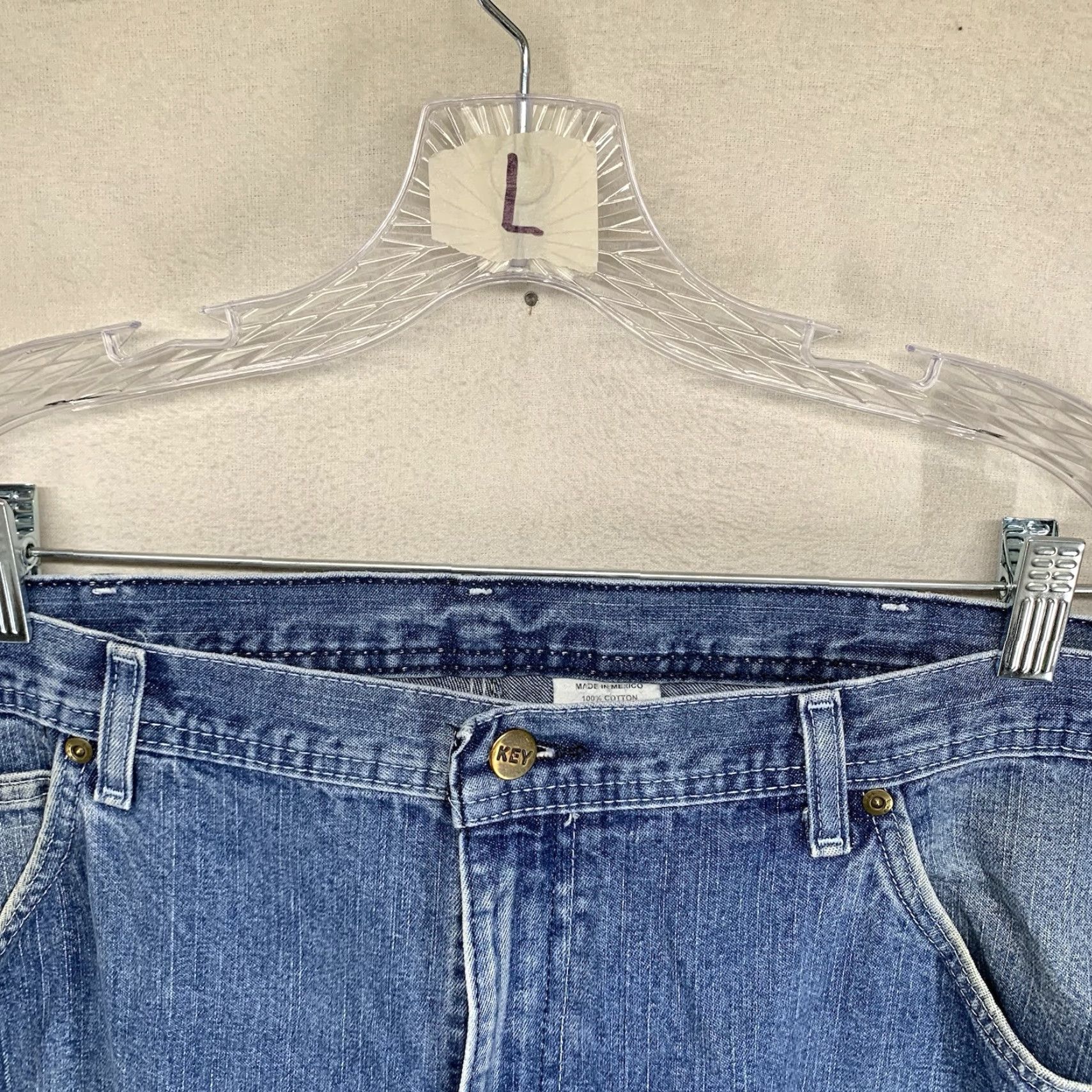 Vintage VINTAGE Key Men's Carpenter Jeans 40x30 Straight Fit Medium Wash Denim 90s USA Size US 40 / EU 56 - 3 Thumbnail