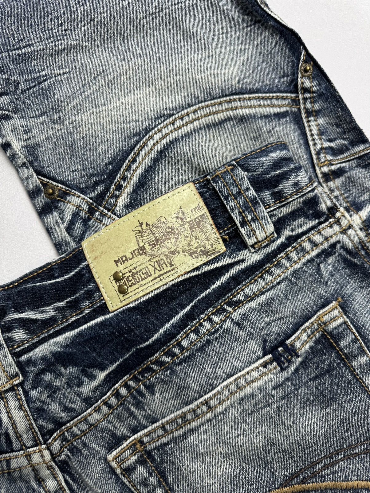 If Six Was Nine Y2K Biker Panel Denim Jeans Distressed Moto Style Archive Size US 32 / EU 48 - 13 Thumbnail