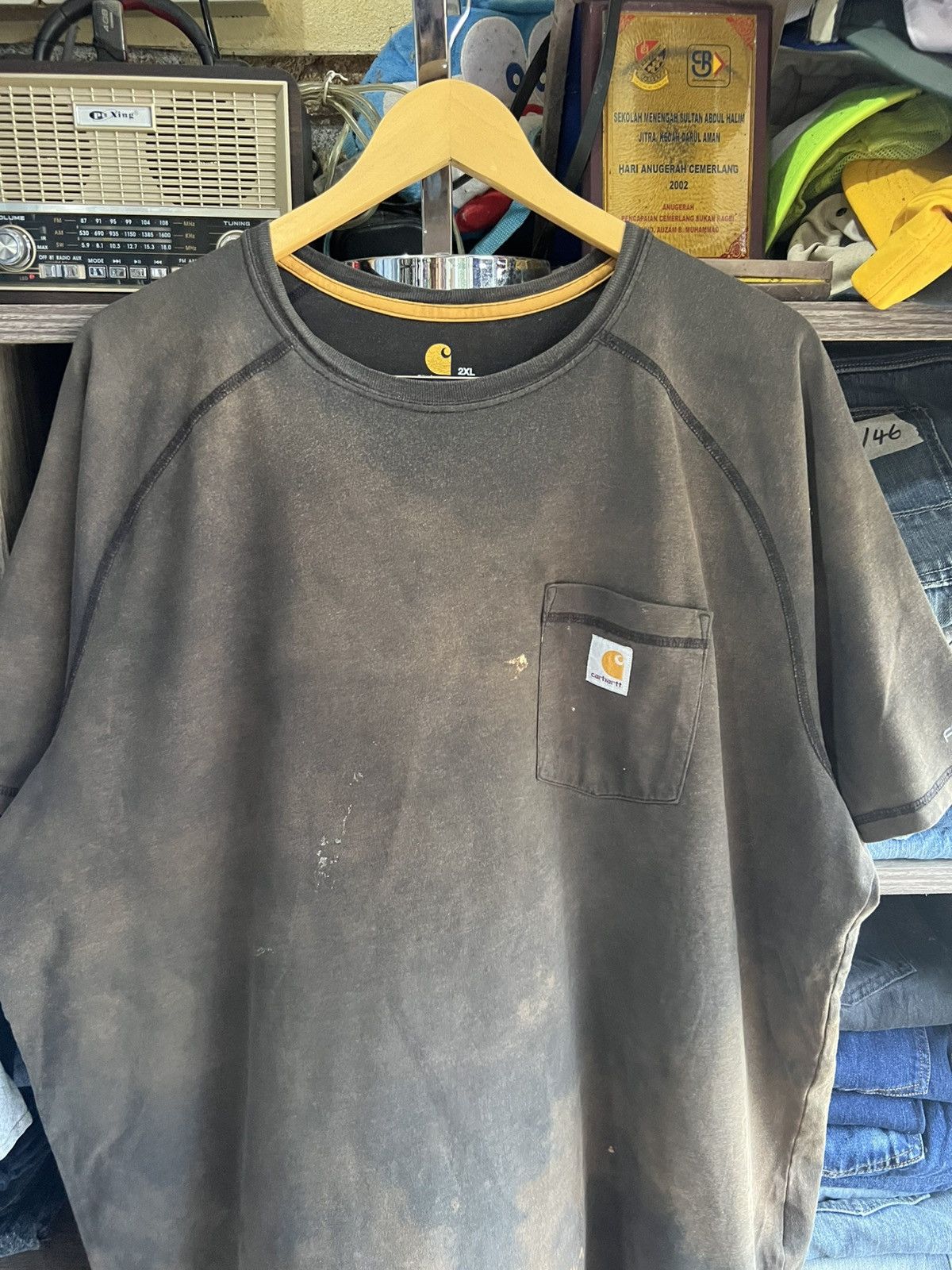 Carhartt 🔥Sun Faded Carhartt Force Pocket Tee Size US XXL / EU 58 / 5 - 3 Thumbnail