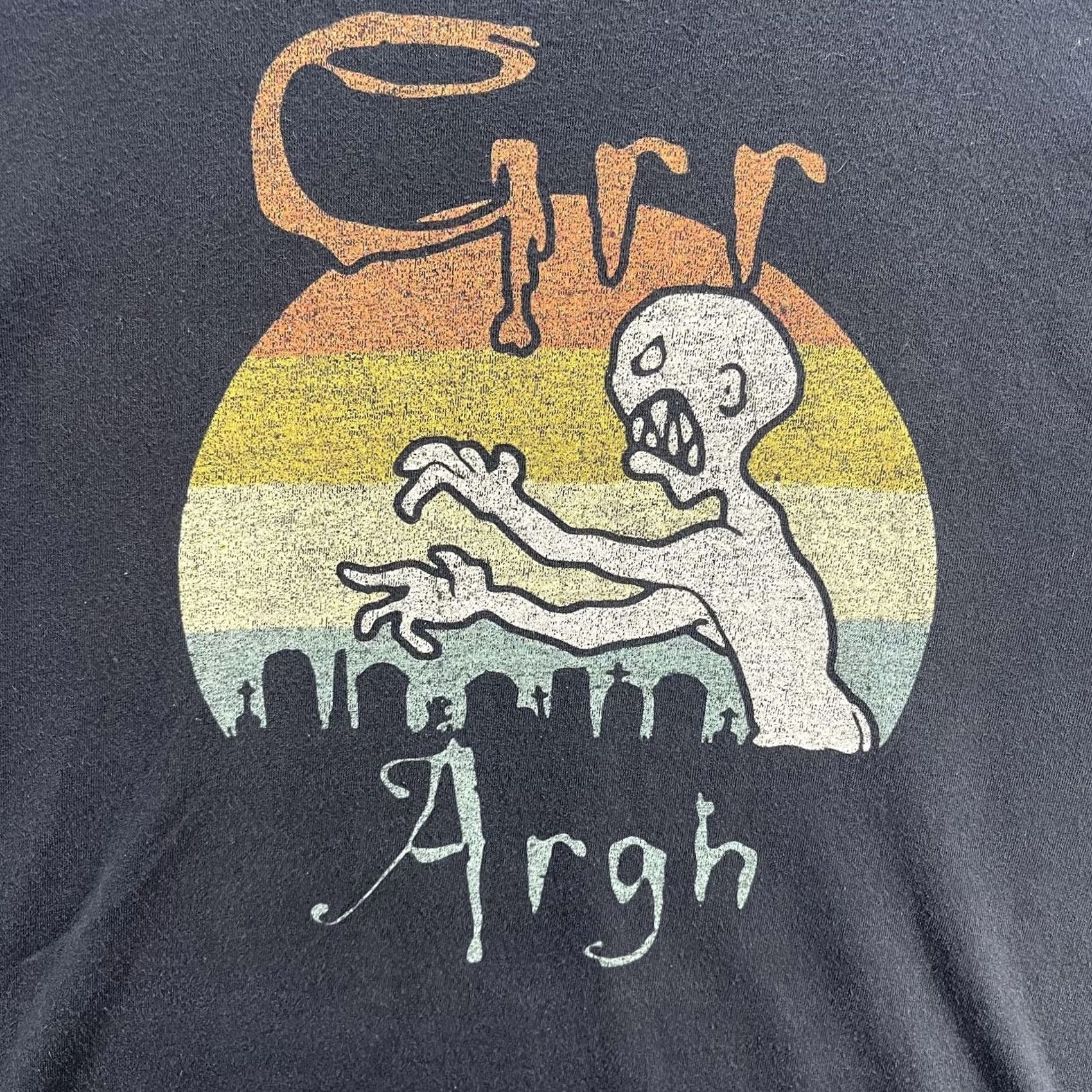 Gildan Gildan Grr Argh Shirt Mens 2XL Black Zombie Halloween Graphic Funny Tee Cotton Size US XXL / EU 58 / 5 - 3 Thumbnail