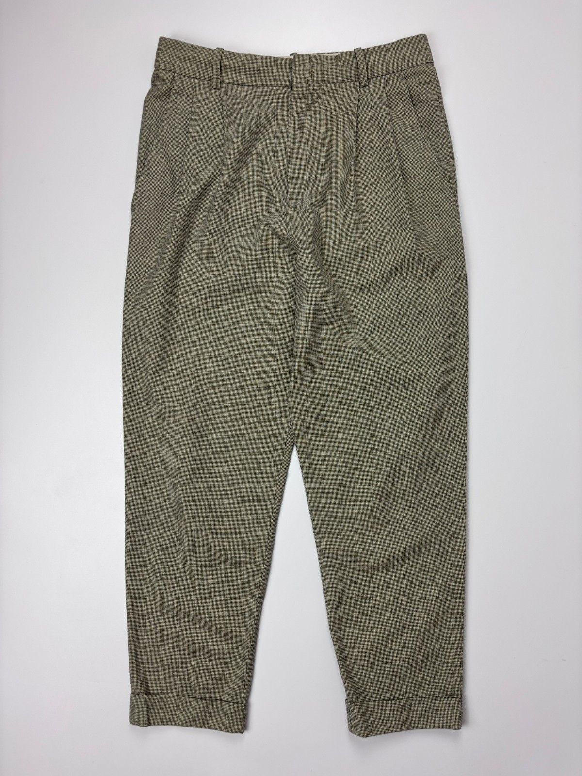 Isabel Marant Etoile Houndstooth Pants Cotton Linen 36