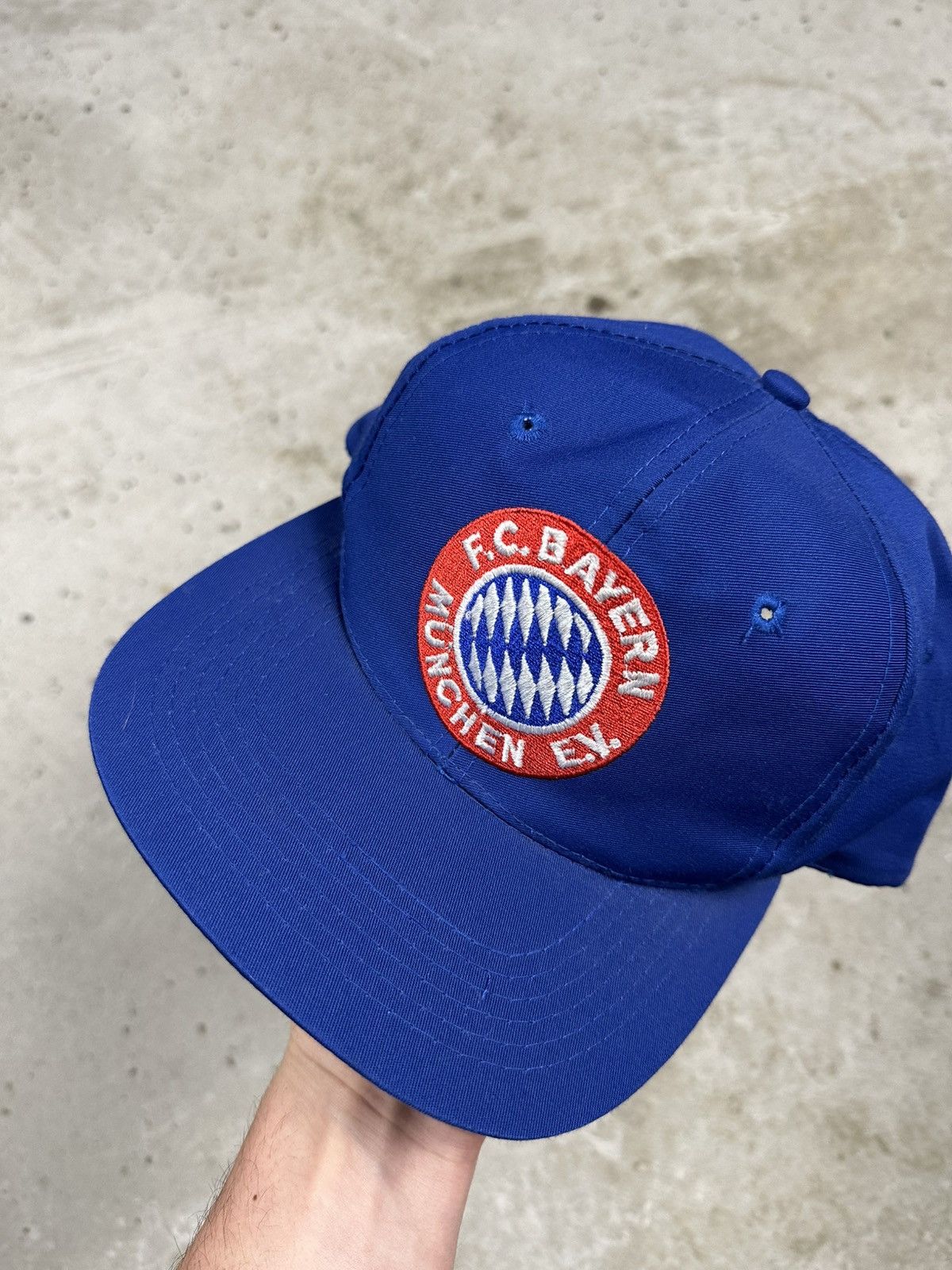 Adidas Vintage 90s Adidas x Bayern Munich Blue Hat Cap Size ONE SIZE - 4 Thumbnail