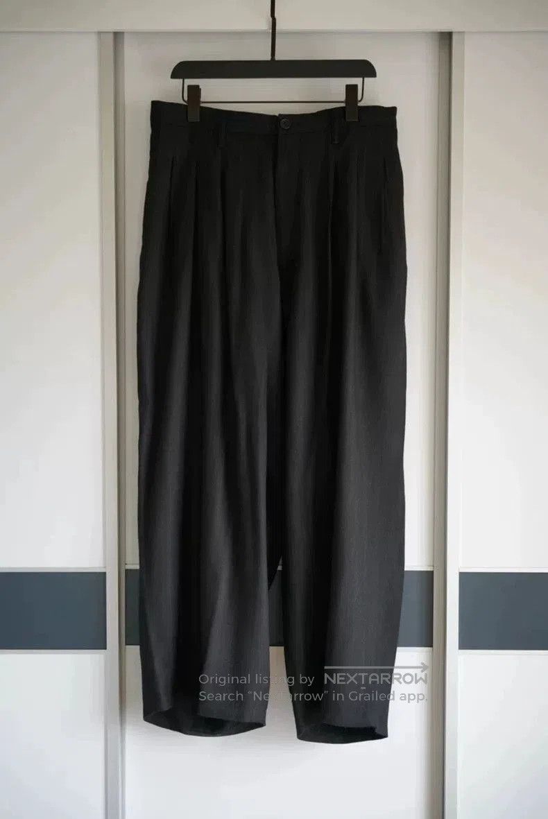 Yohji Yamamoto Yohji Yamamoto Striped Pleated Trousers. Size US 34 / EU 50 - 4 Thumbnail