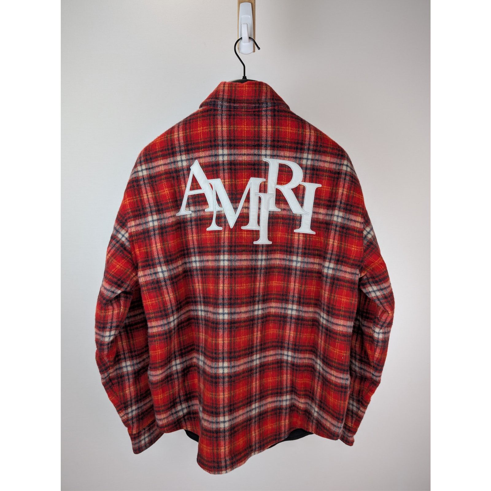 Amiri o1rshd1 Brushed Plaid Overshirt in Red Size US M / EU 48-50 / 2 - 17 Thumbnail