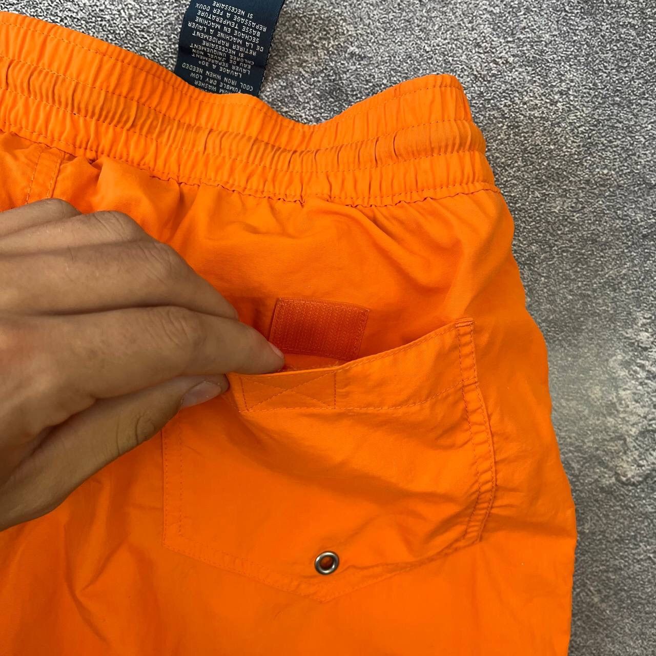 Polo Ralph Lauren Vintage Y2K Polo Ralph Lauren Orange Swim Shorts Size S Size US 35 - 2 Thumbnail