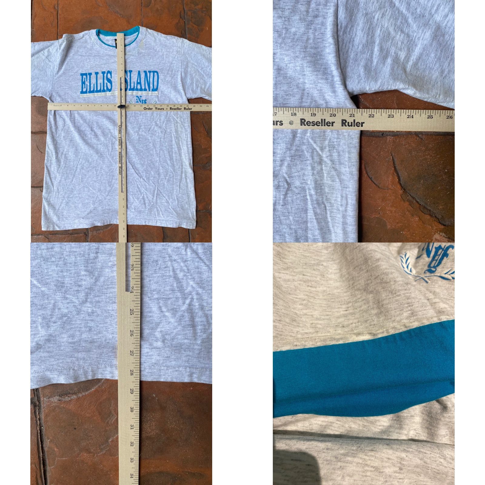 Vintage VINTAGE Ellis Island New York Single Stitched Souvenir Gray T Shirt XL Men Shirt Size US XL / EU 56 / 4 - 8 Thumbnail