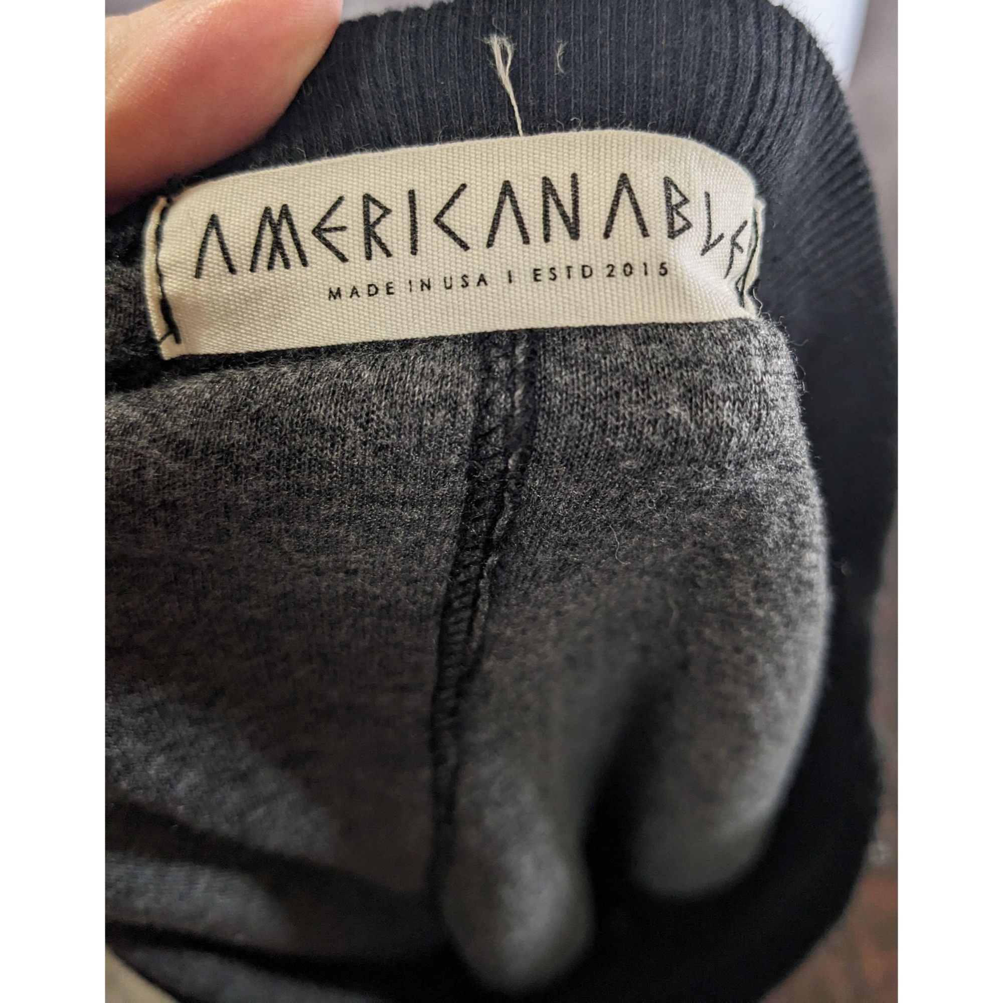 Other Americanable Black Grunge Top With Distressed Hem & Grey Rib Size S / US 4 / IT 40 - 3 Thumbnail