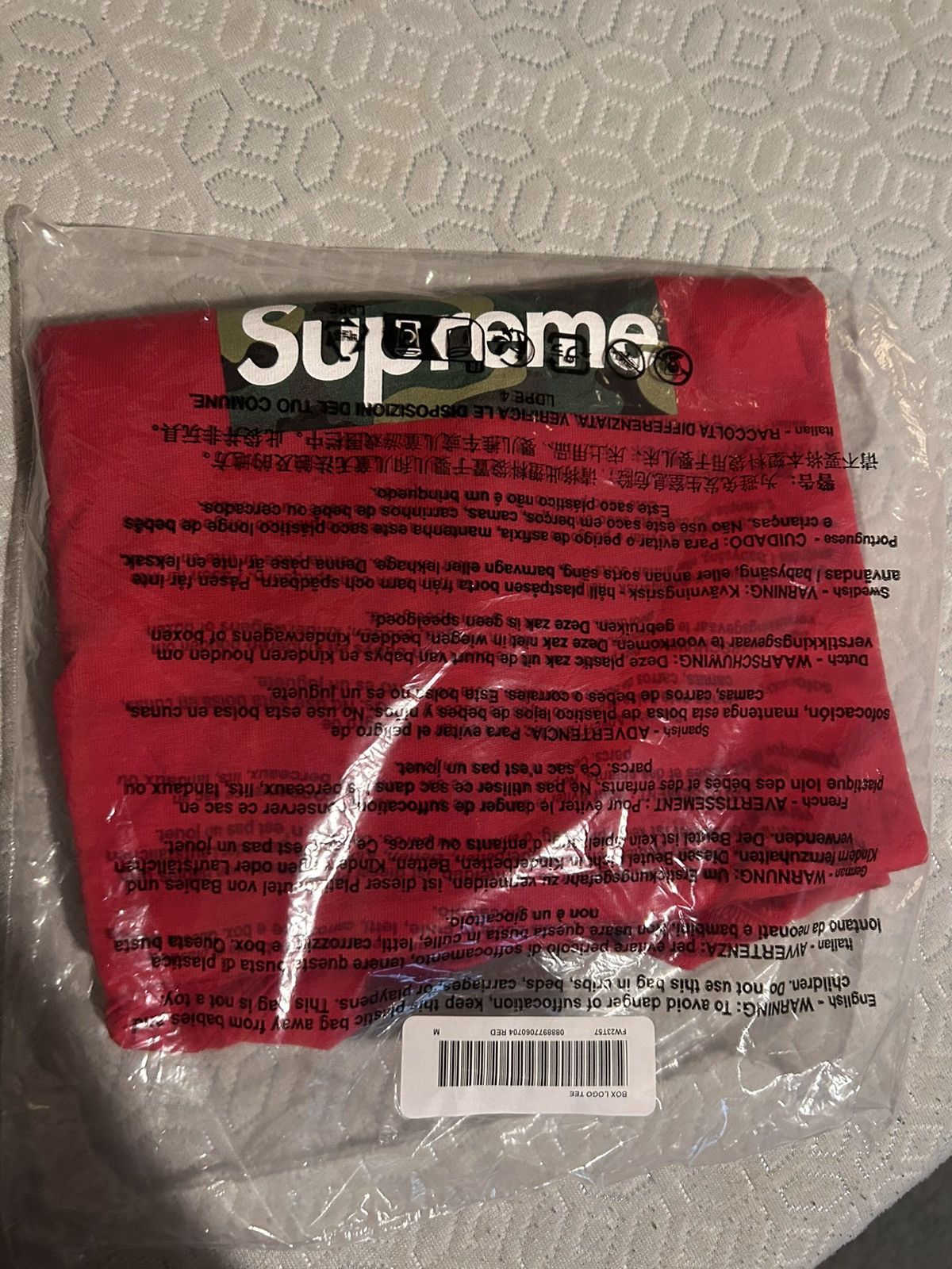 Supreme Small Box AW23 Red Camo, 迷彩 L Supreme Supreme red camo small box zip up hoodie hooded