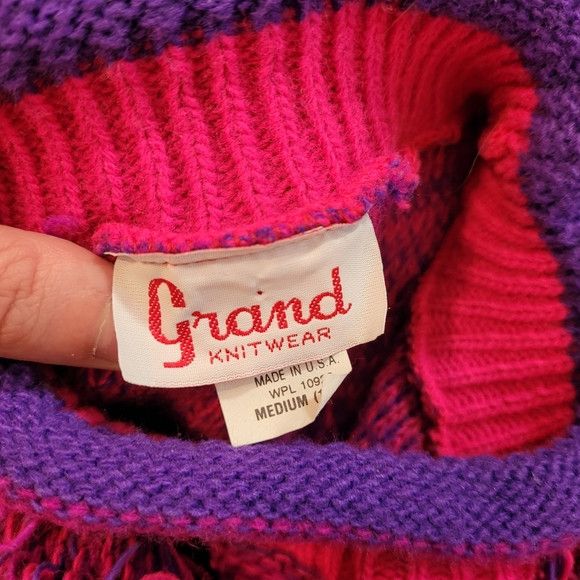 Vintage Vintage Grand Knitwear Space Dye Fringe Patch Sweater - M Size M / US 6-8 / IT 42-44 - 5 Thumbnail